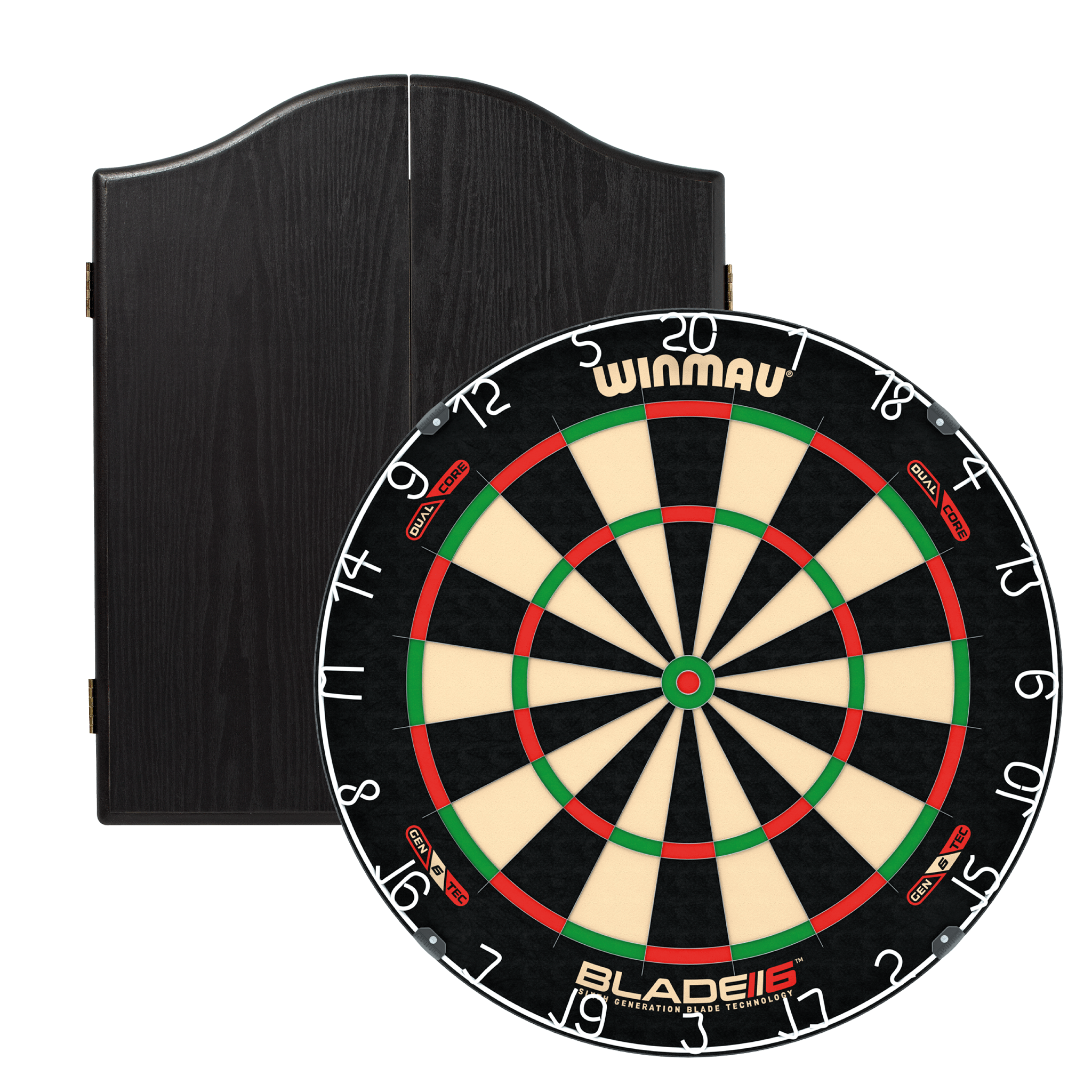 Blade 6 Dual Core Dartboard & Cabinet Bundle