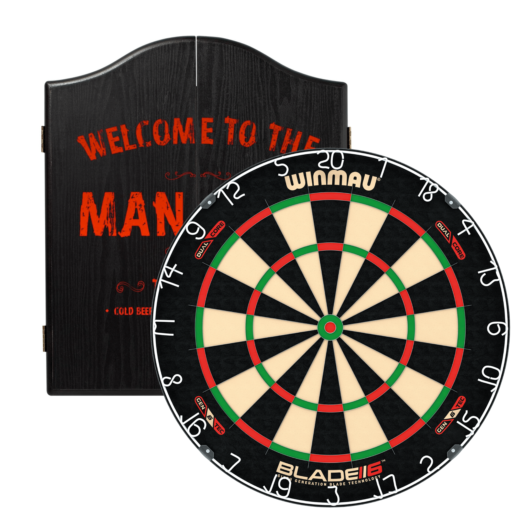 Blade 6 Dual Core Dartboard & Cabinet Bundle