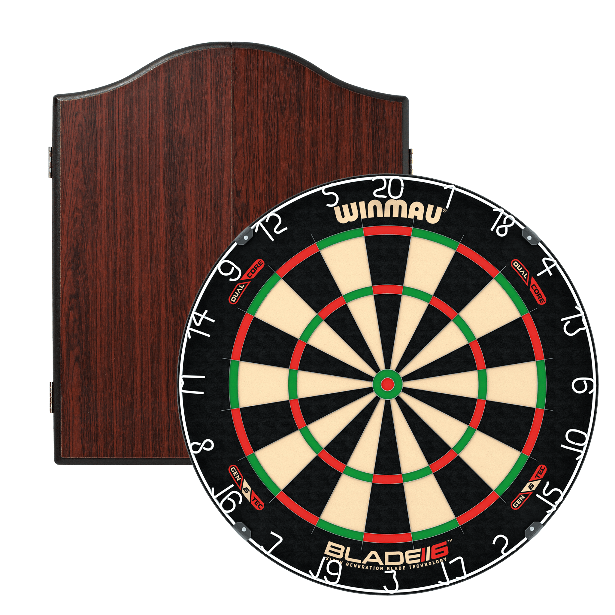 Blade 6 Dual Core Dartboard & Cabinet Bundle