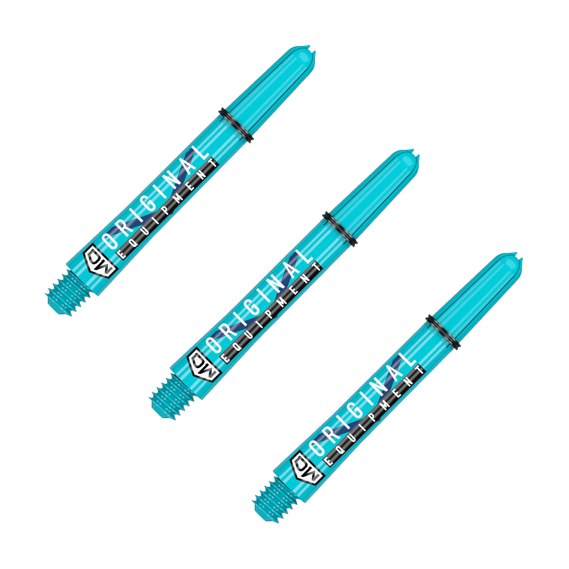 DW Clinch Multi Pack - Nylon Dart Shafts (3 Sets) Intermediate (41mm) / Teal Flights & Shafts
