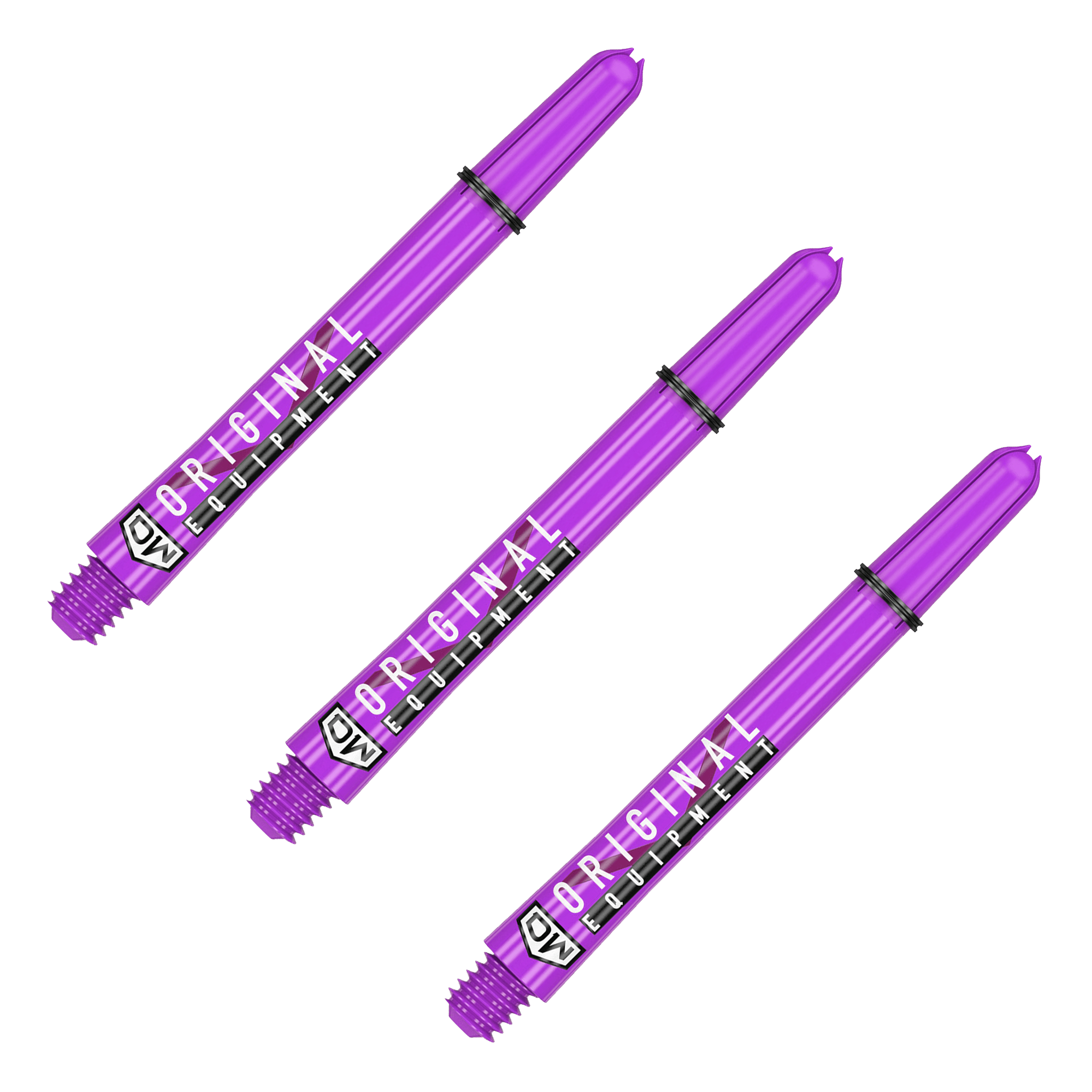 DW Clinch Multi Pack - Nylon Dart Shafts (3 Sets) Medium (48mm) / Purple Flights & Shafts