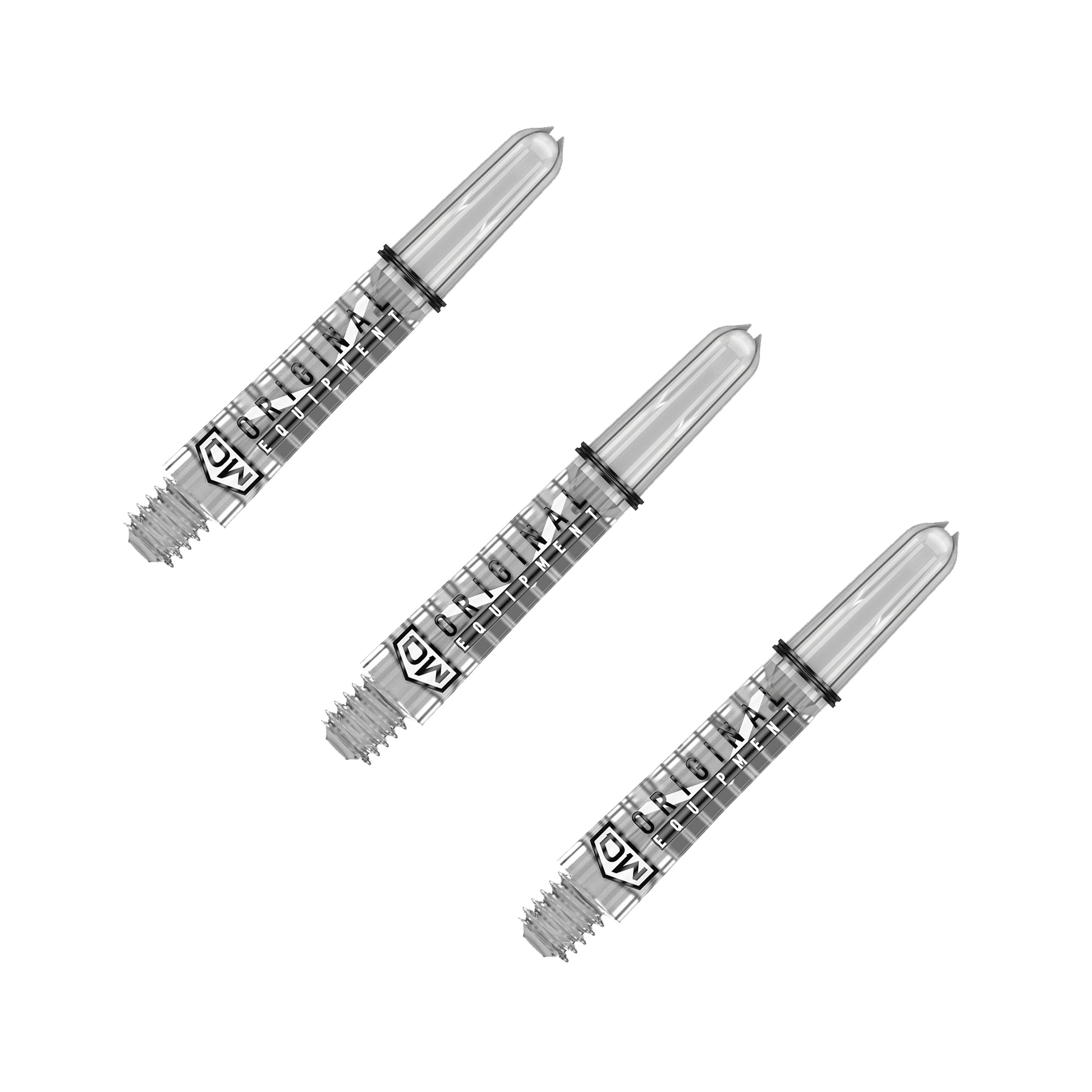 DW Clinch Multi Pack - Nylon Dart Shafts (3 Sets) Short (34mm) / Clear Flights & Shafts