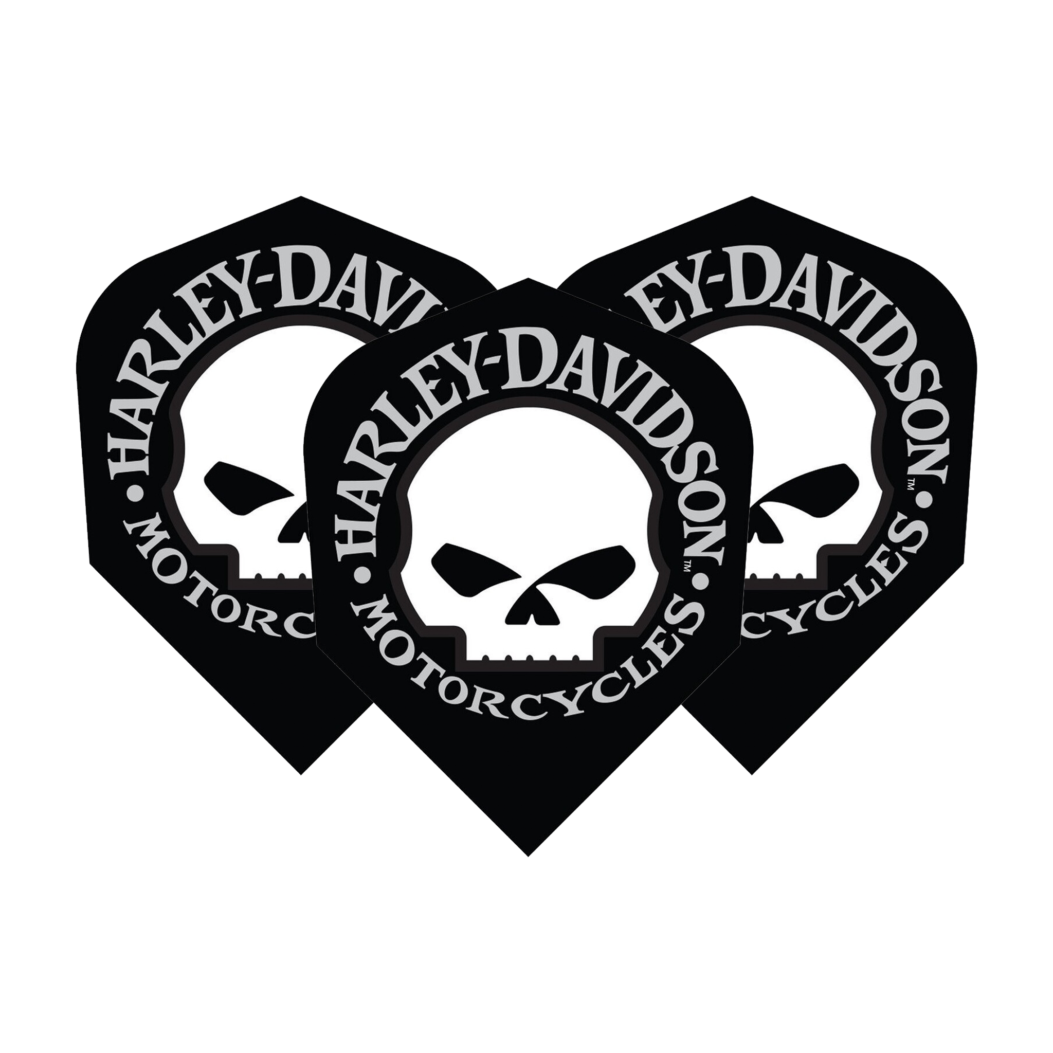 Harley-Davidson Skull - Dart Flights No. 6 / Black Skull Flights & Shafts