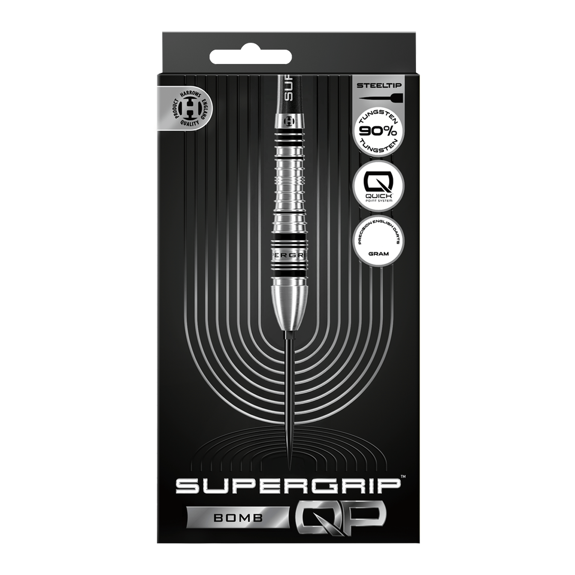 Harrows Supergrip Bomb Quick Point - 90% Tungsten Steel Tip Darts Darts