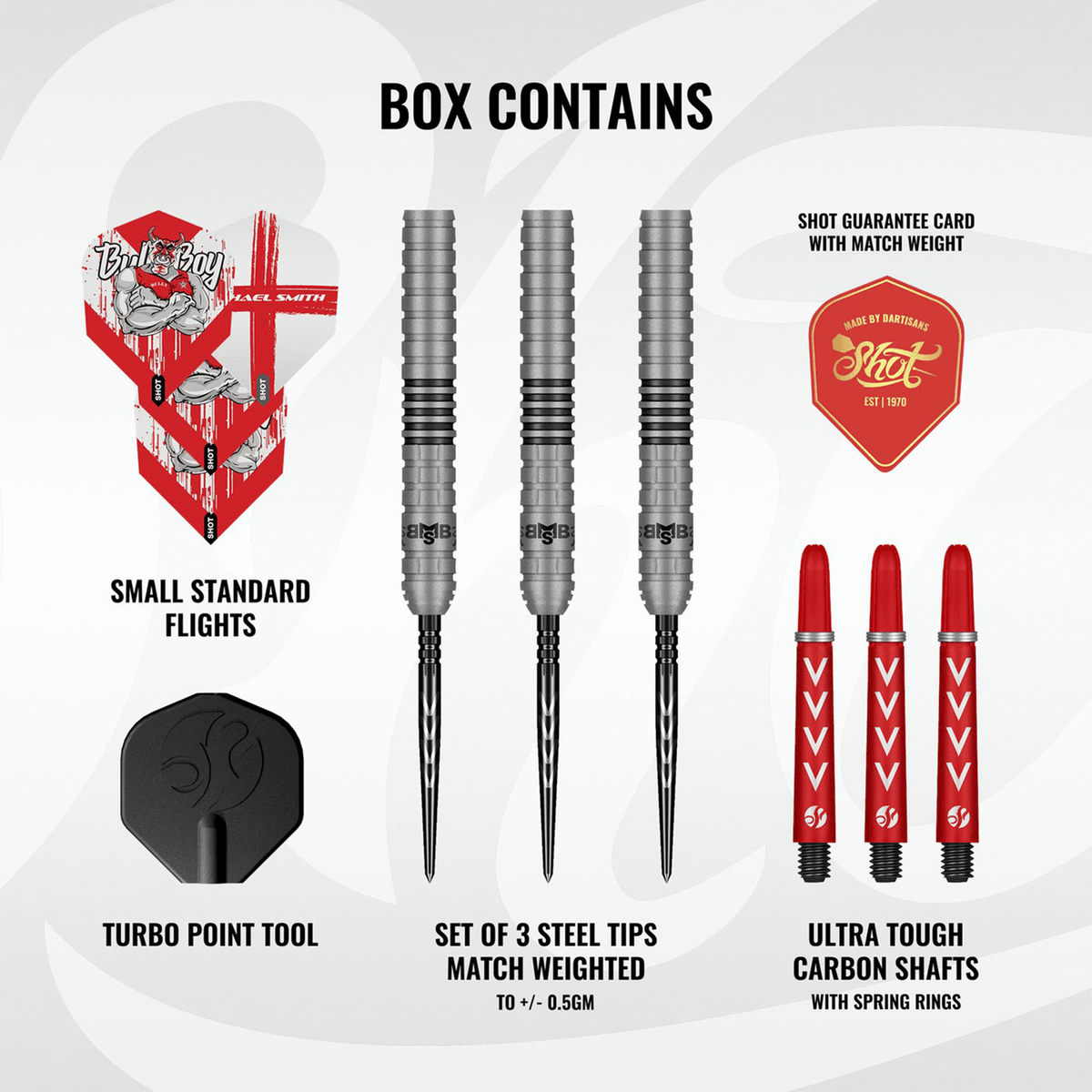 Michael Smith Series II Turbo Point - 90% Tungsten Steel Tip Darts