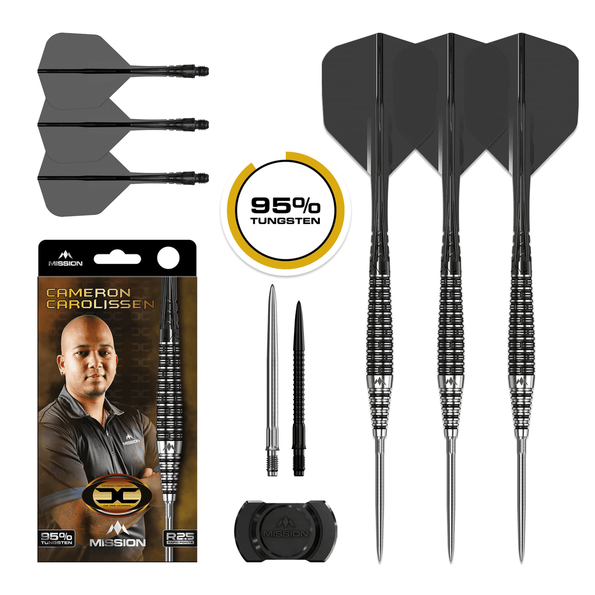 Mission Cameron Carolissen R2.5 Rapid Point - 95% Tungsten Steel Tip Darts Darts