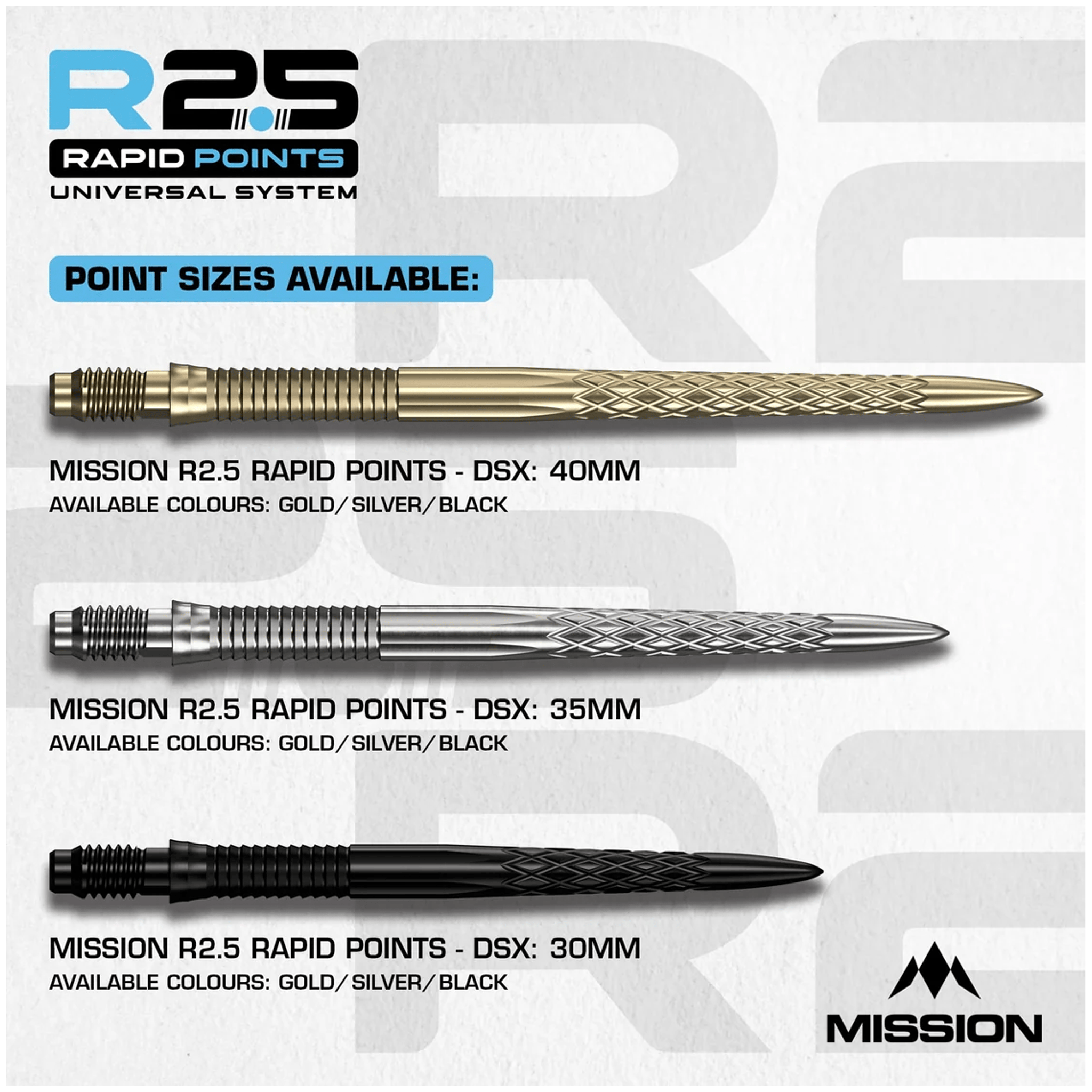 Mission DSX - R2.5 Rapid Dart Points Dart Points