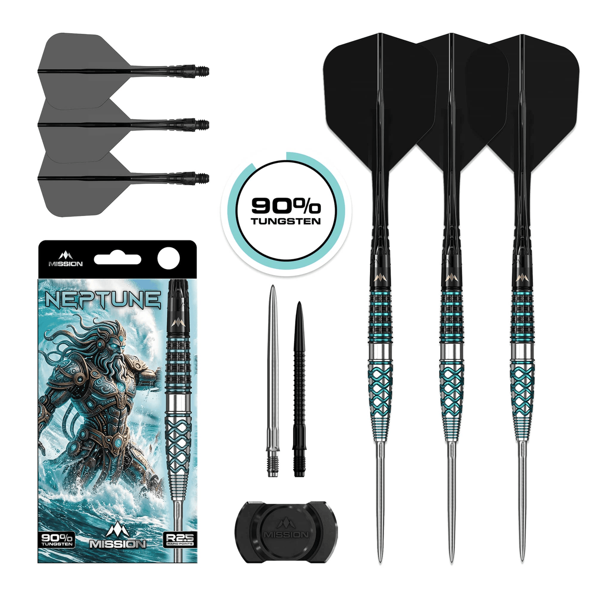 Mission Neptune R2.5 Rapid Point - 90% Tungsten Steel Tip Darts Darts