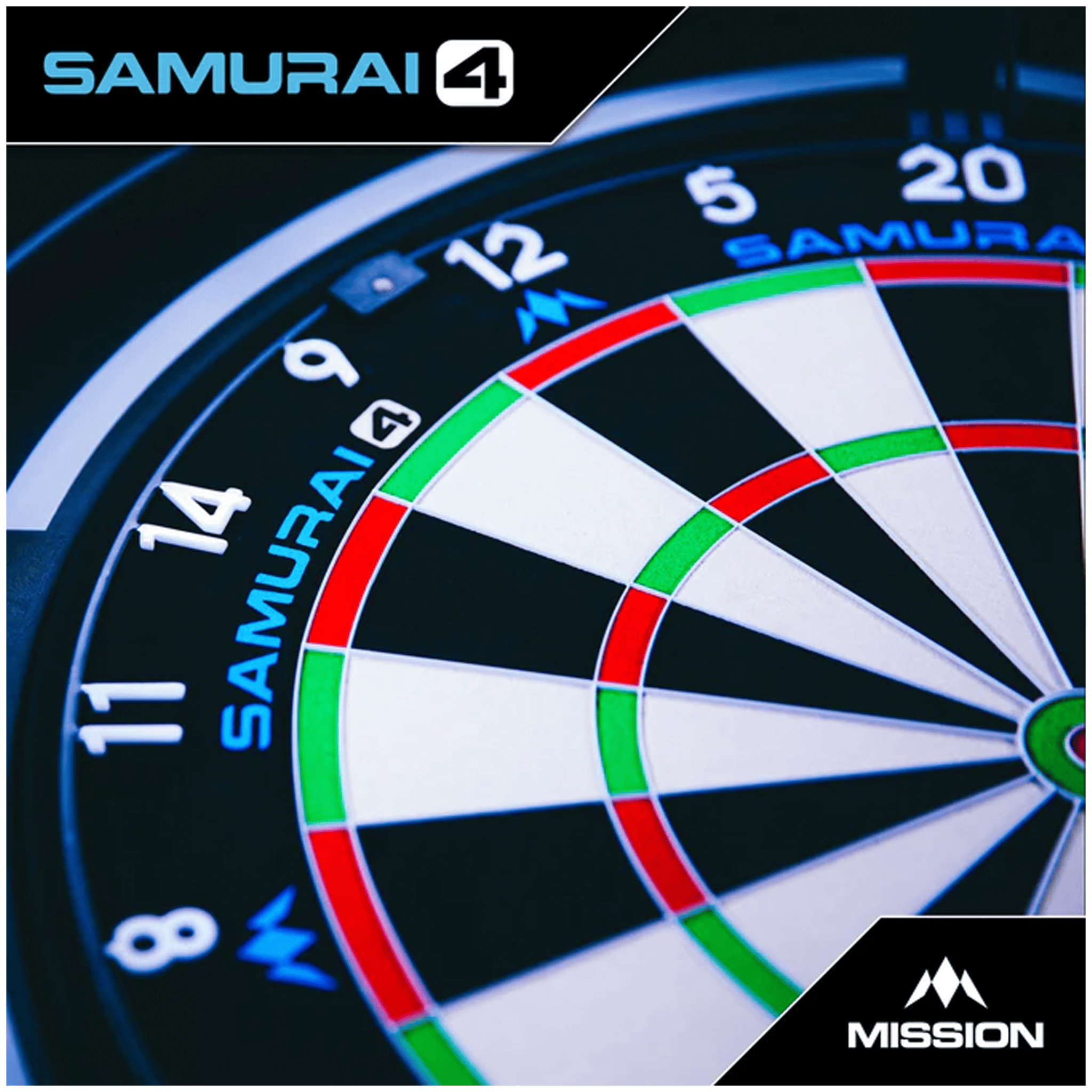 Mission Samurai 4 Dartboard, Surround & Torus Light Bundle Dartboard Bundles