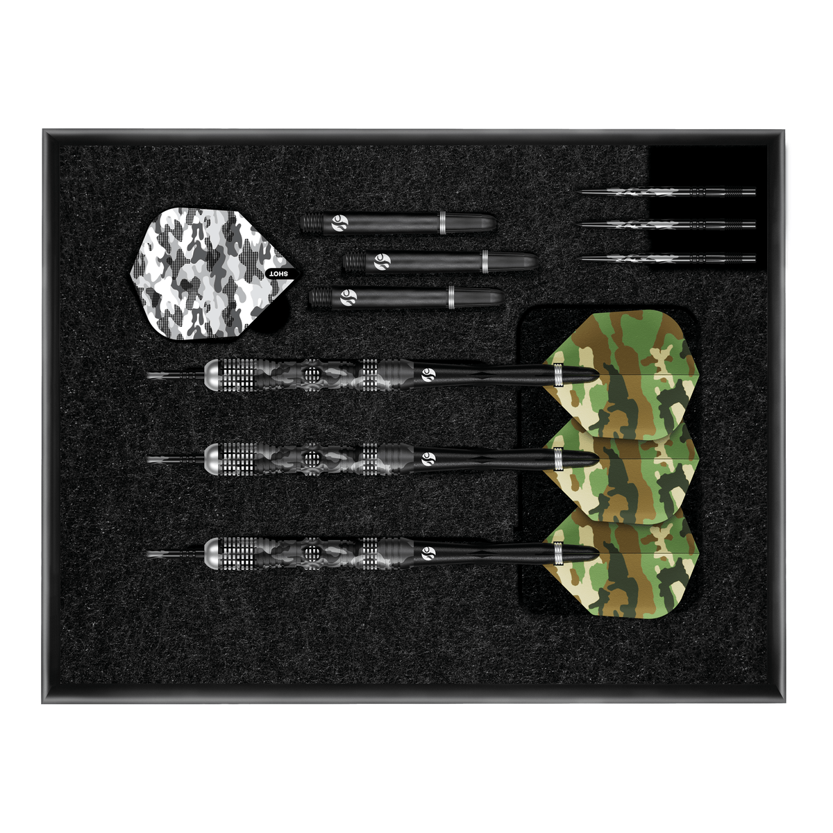 Shot Camo Longshot Turbo Point - 95% Tungsten Steel Tip Darts Darts