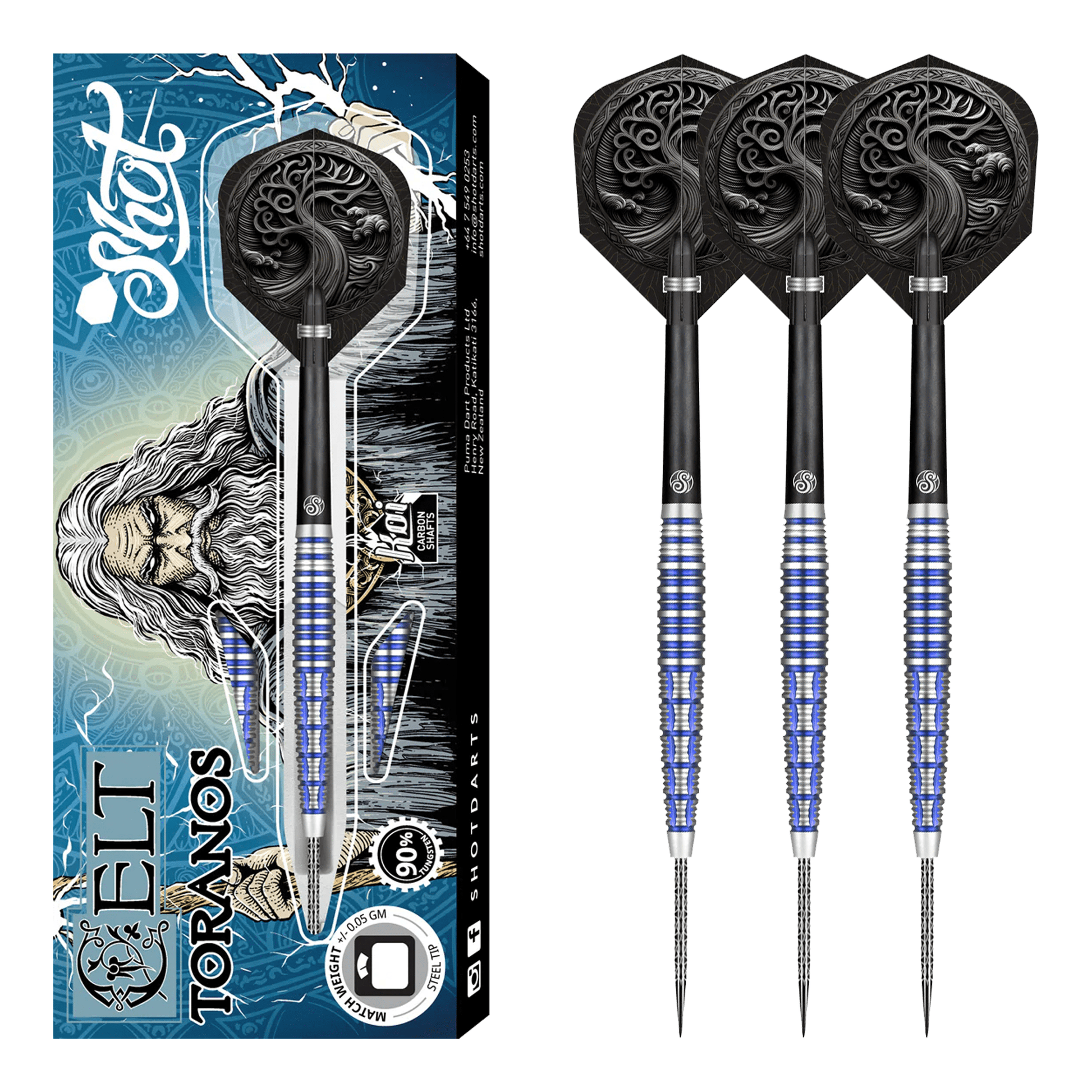Shot Celt Toranos - 90% Tungsten Steel Tip Darts 23 Grams Darts