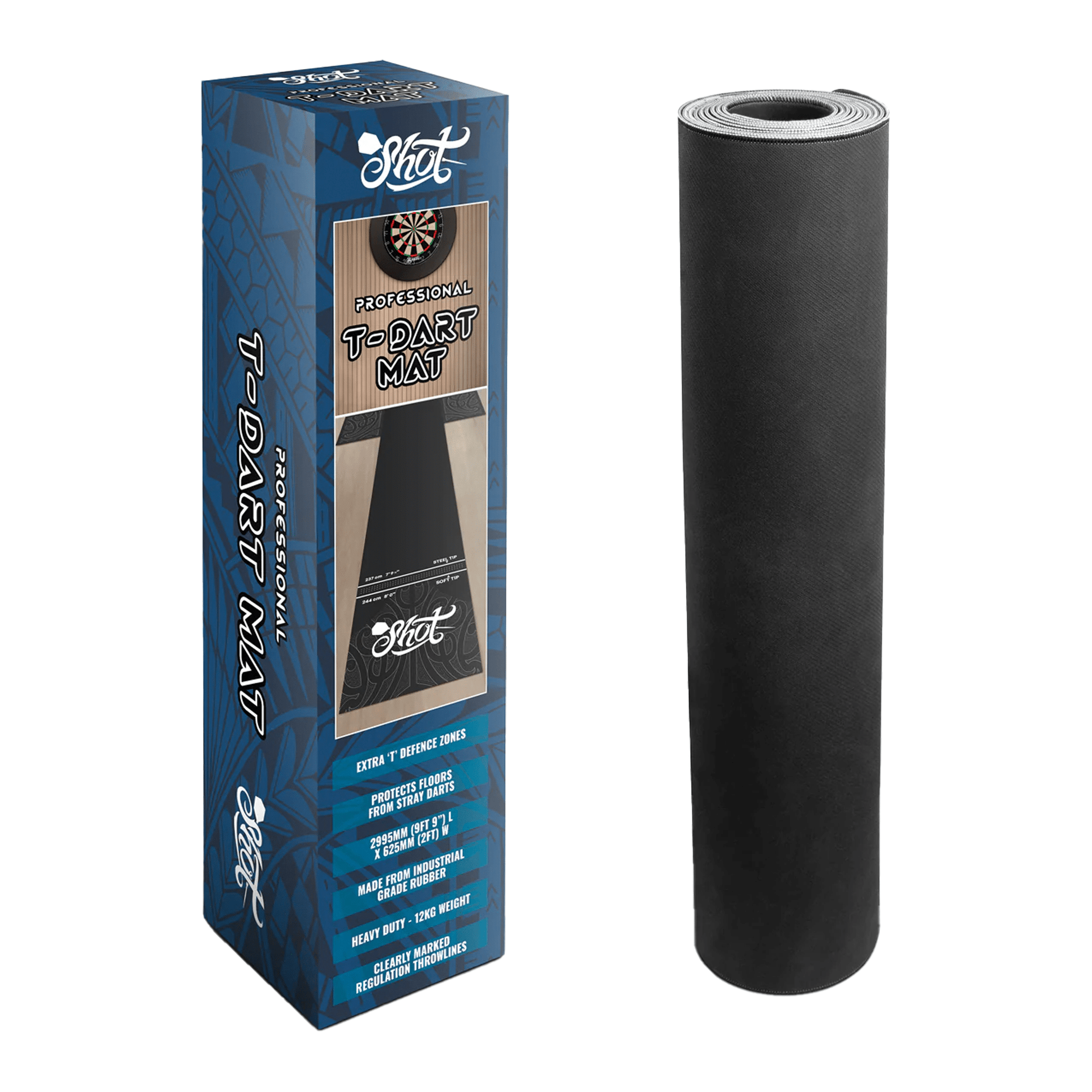 Shot Professional T - Heavy Duty Rubber Dart Mat Boards