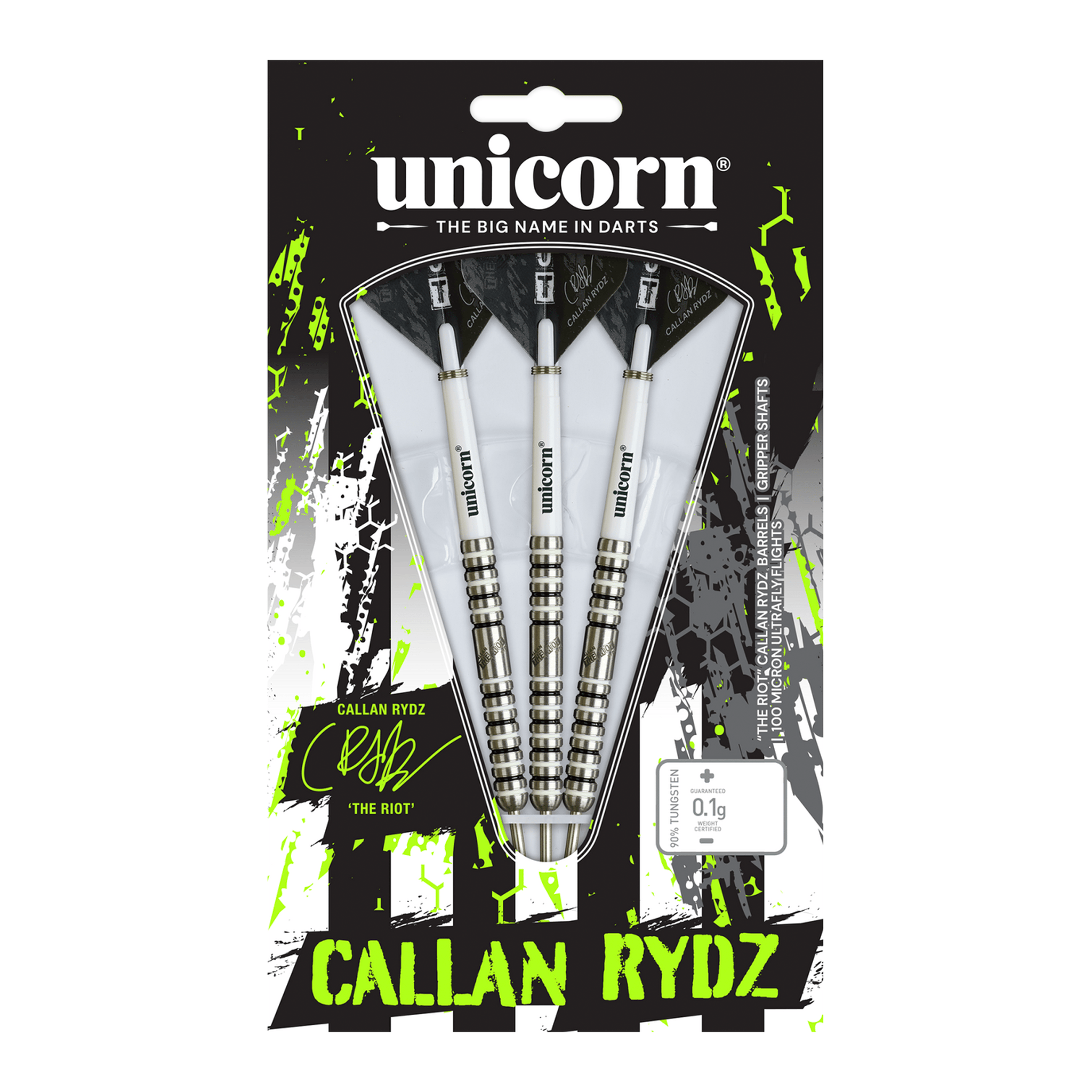 Unicorn Callan Rydz The Riot Phase 2 - 90% Tungsten Steel Tip Darts Darts