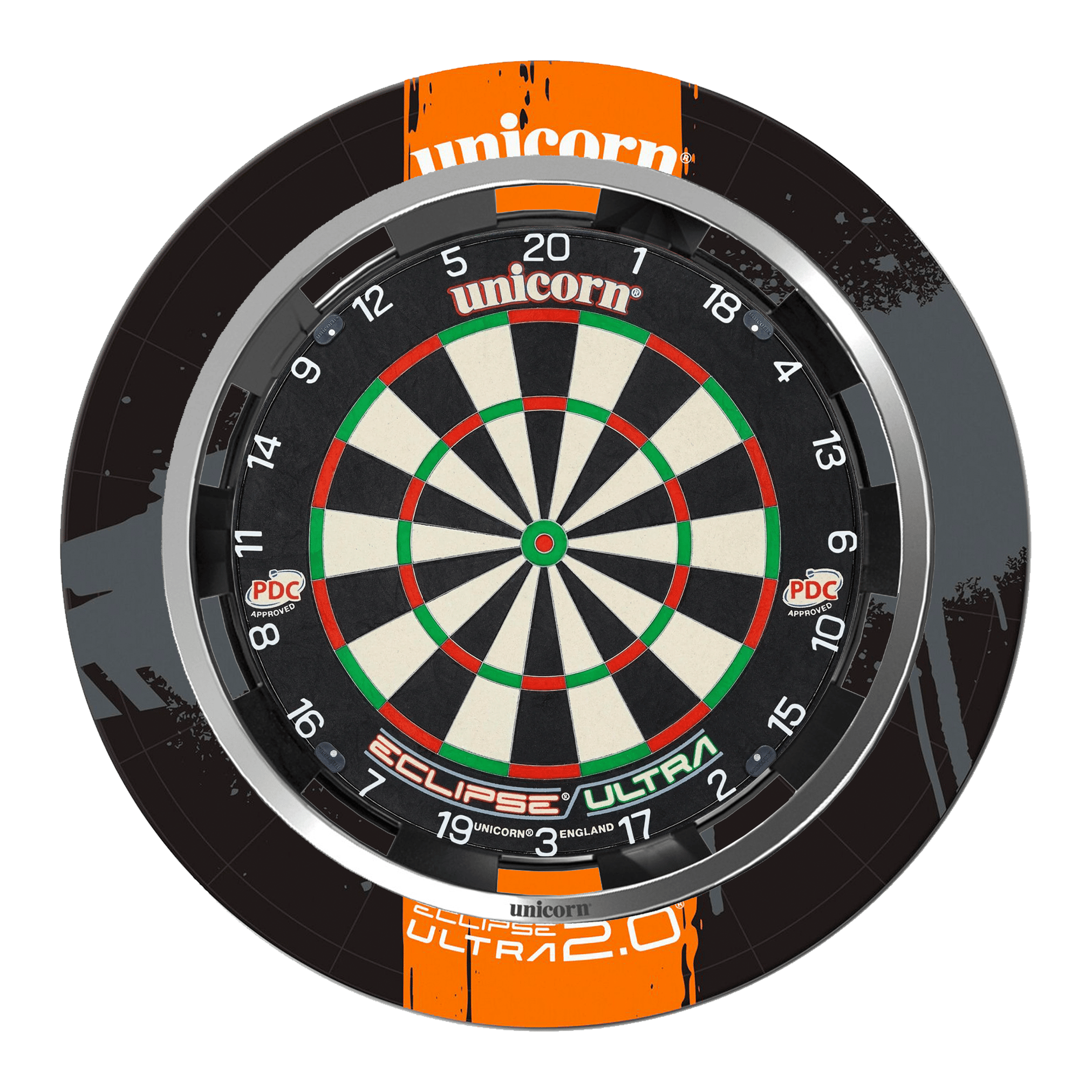 Unicorn Eclipse Ultra Dartboard & Surround & Light Bundle Dartboard Bundles