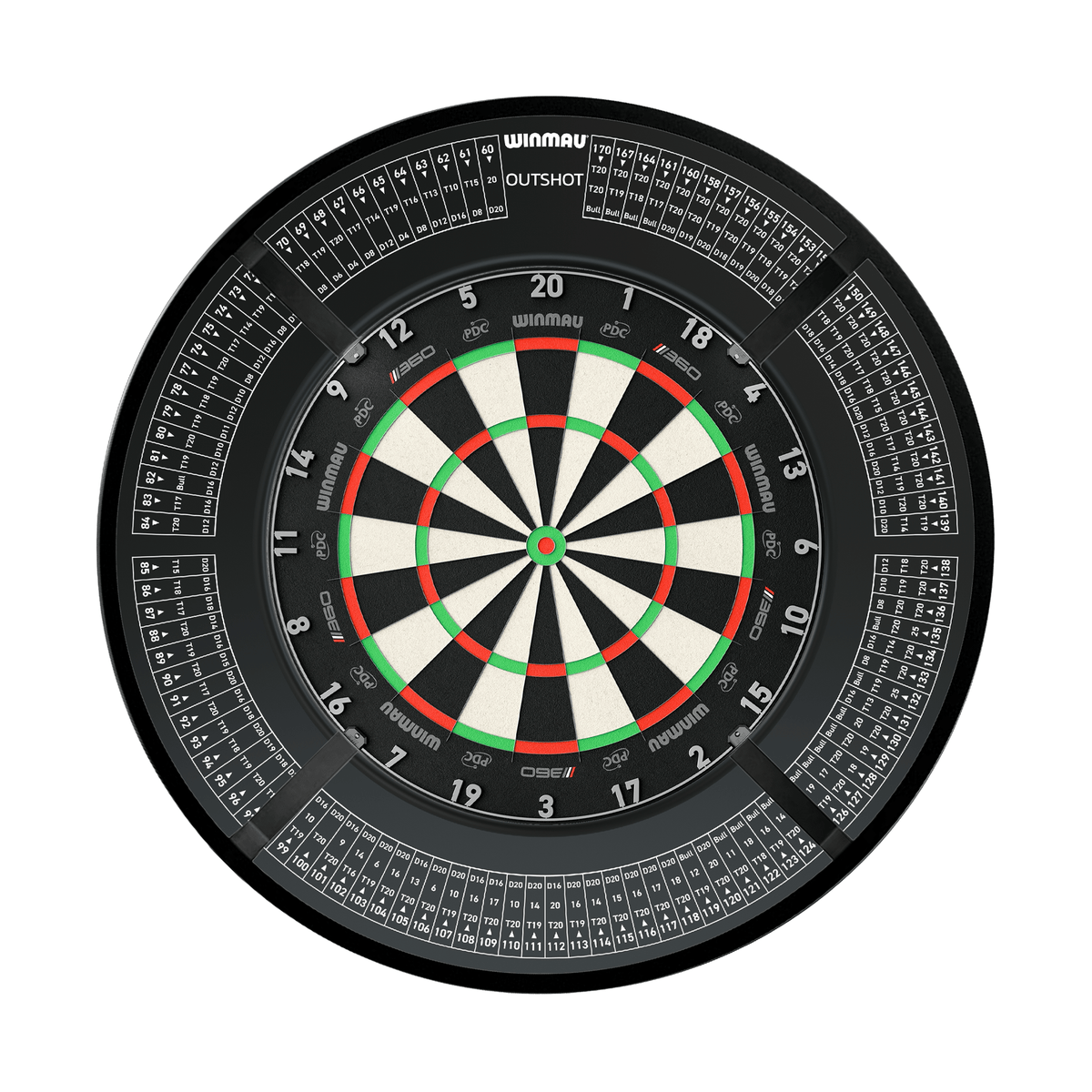 Winmau Blade 360 Dartboard, Surround & Corona Light Bundle Dartboard Bundles