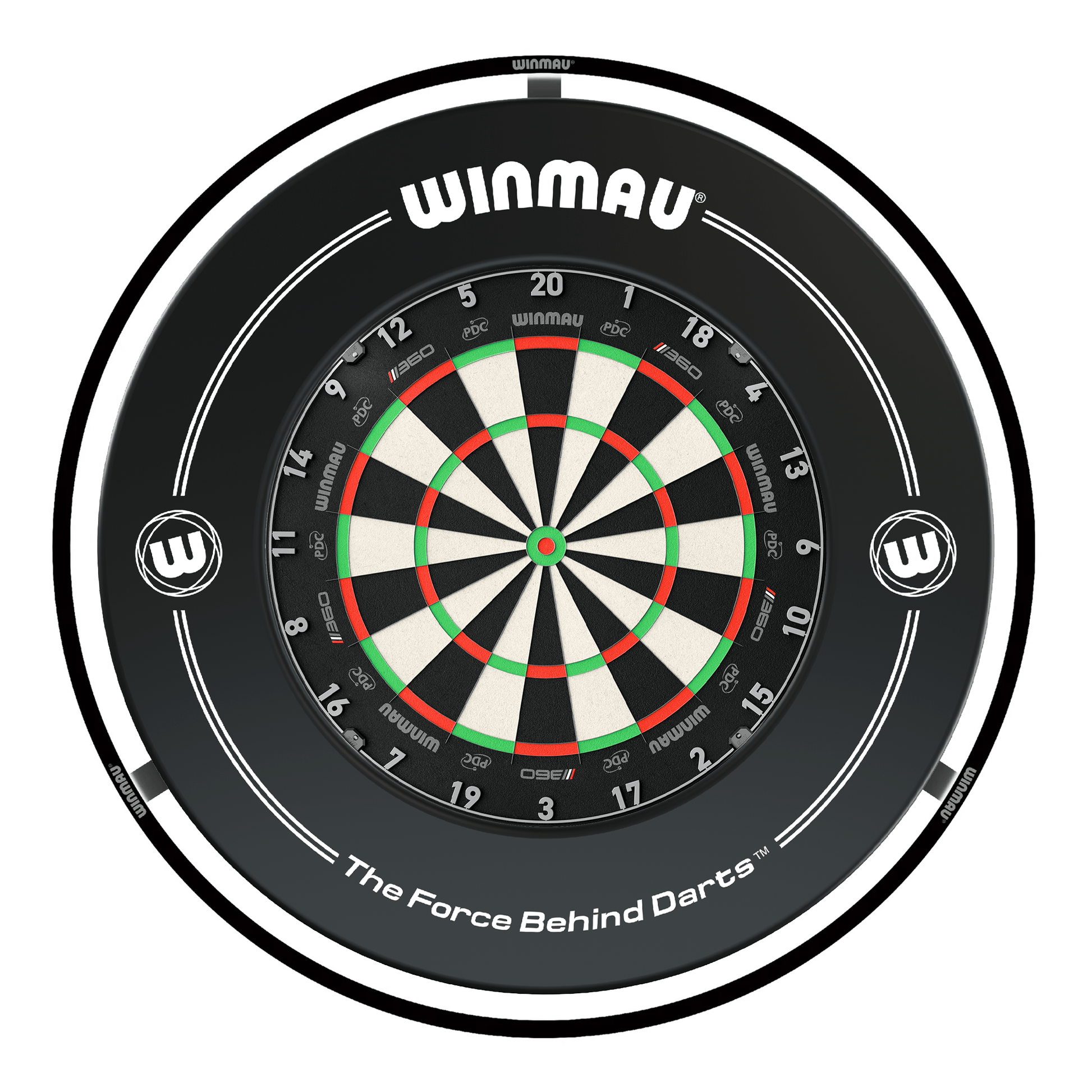 Winmau Blade 360 Dartboard, Surround & Plasma Light Bundle Dartboard Bundles
