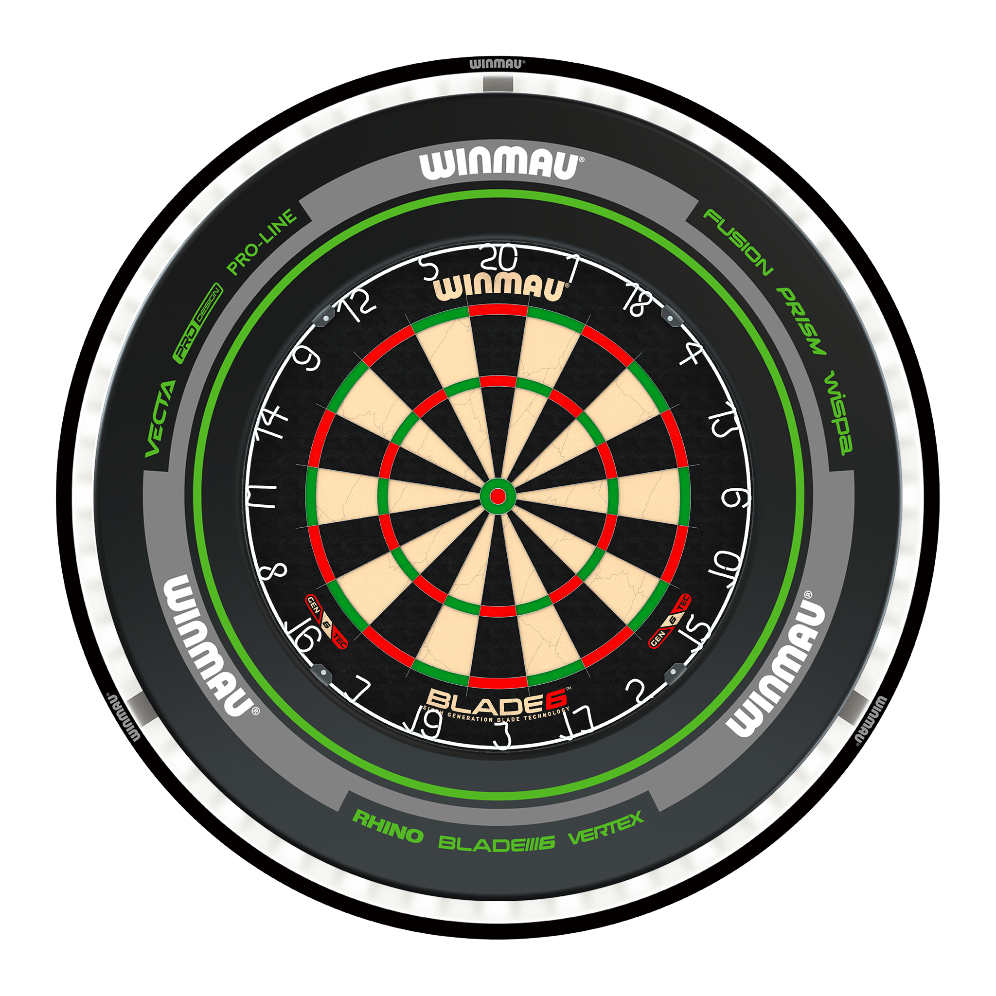 Blade 6 Dartboard, Surround & Plasma Light Bundle
