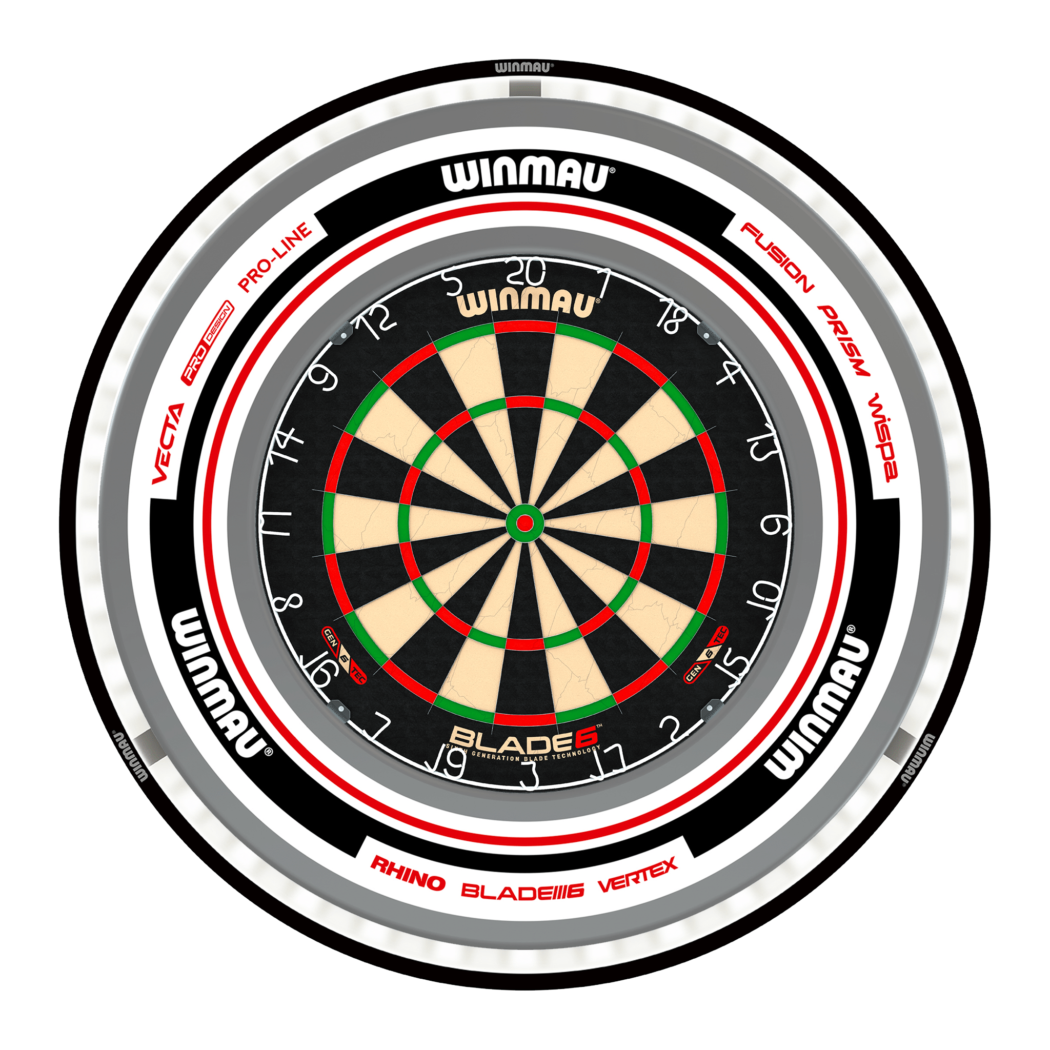 Blade 6 Dartboard, Surround & Plasma Light Bundle