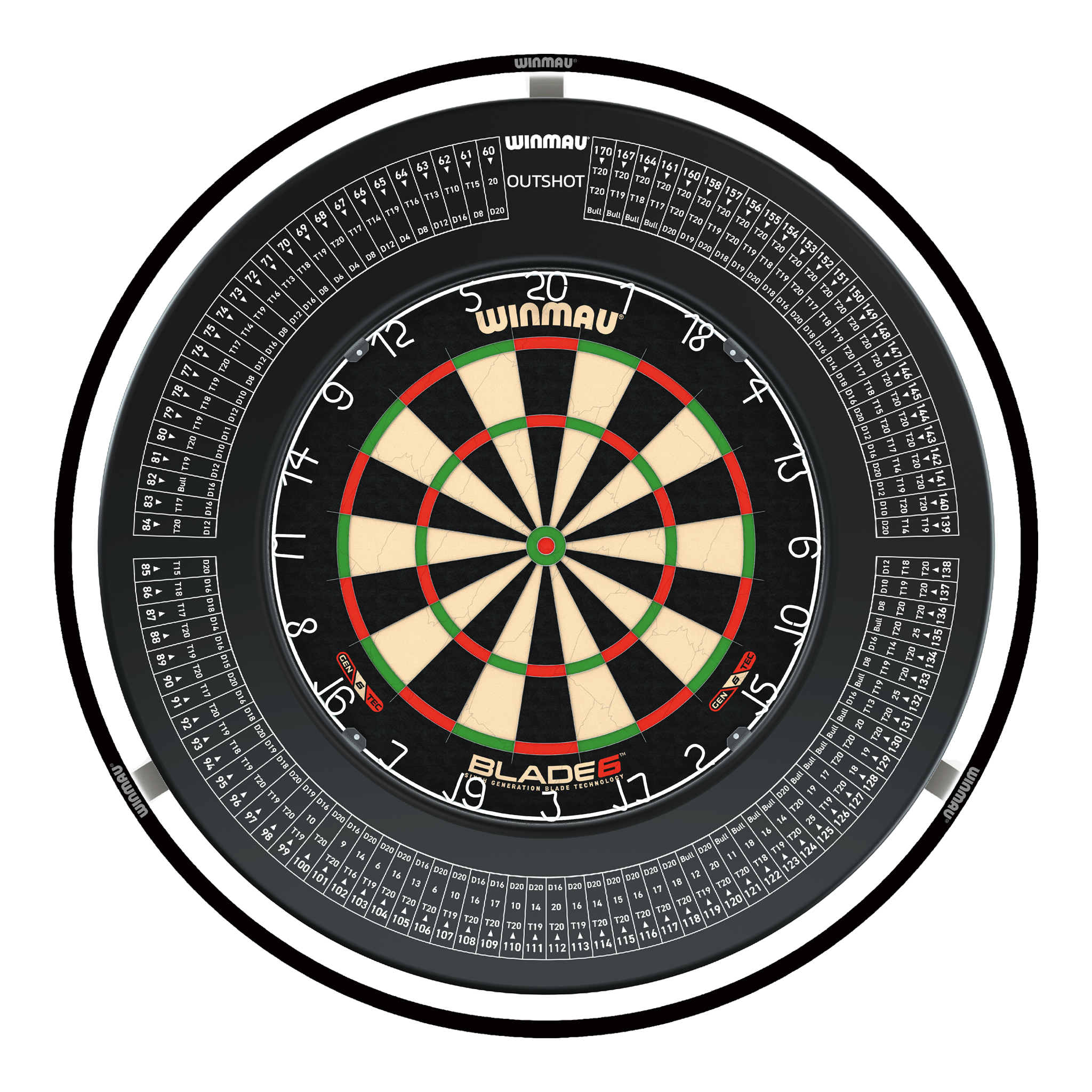 Blade 6 Dartboard, Surround & Plasma Light Bundle