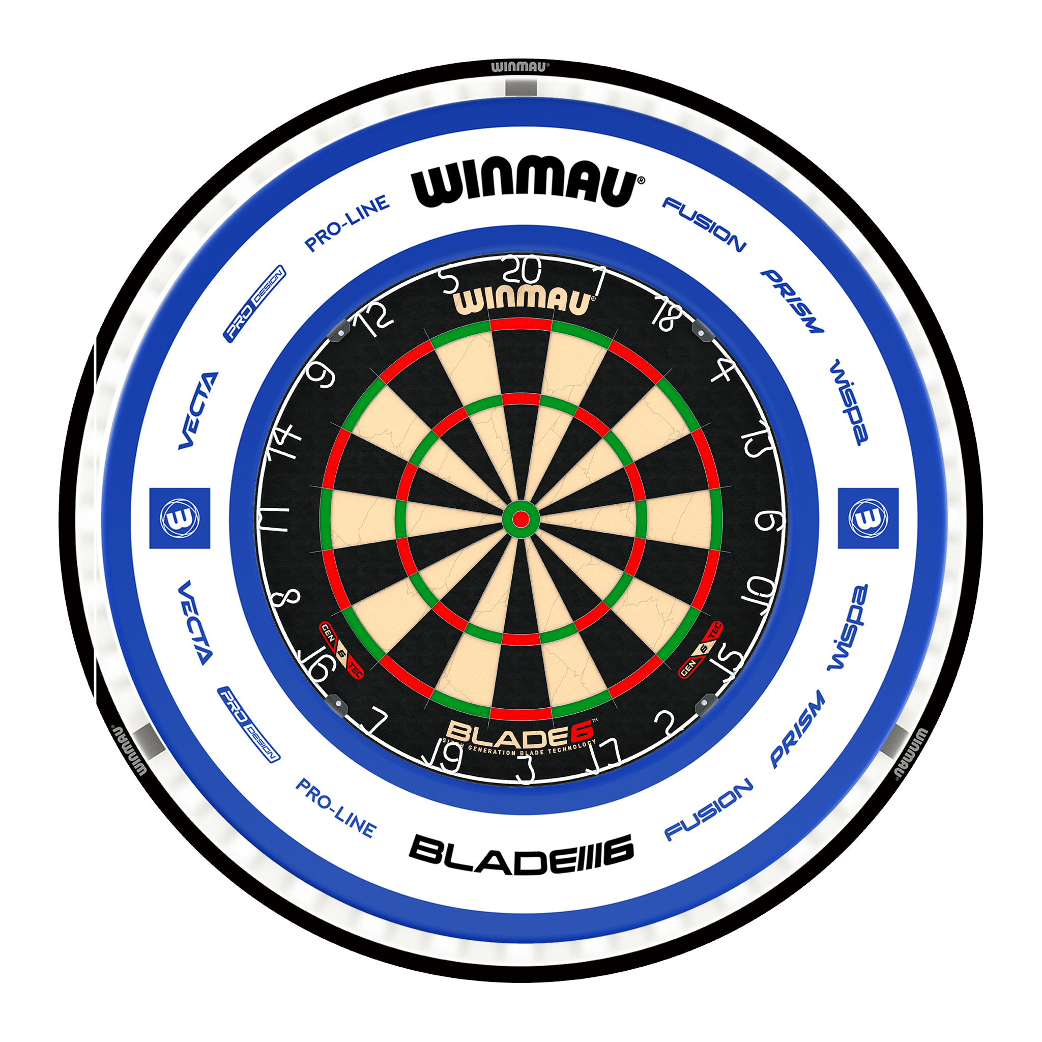 Blade 6 Dartboard, Surround & Plasma Light Bundle