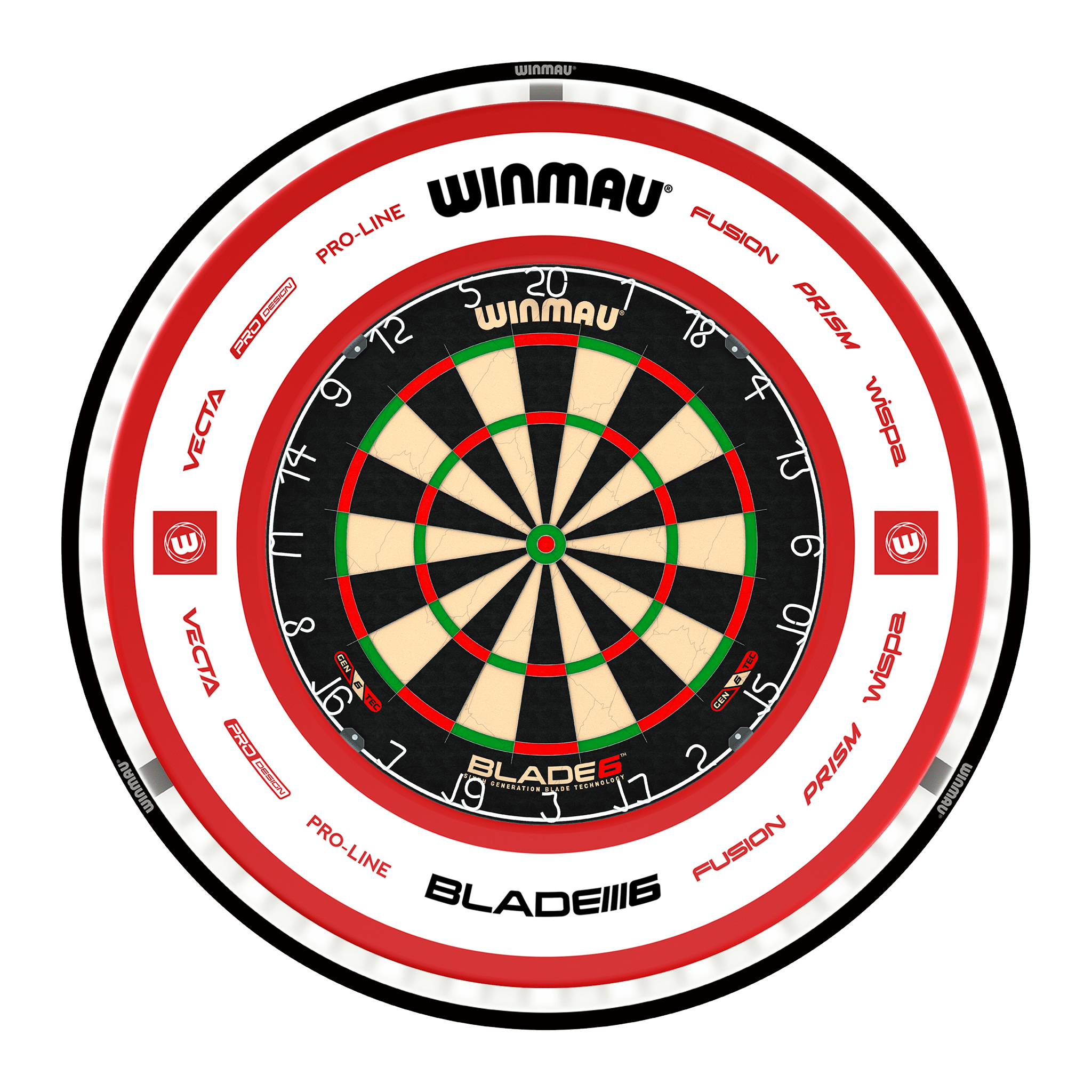 Blade 6 Dartboard, Surround & Plasma Light Bundle