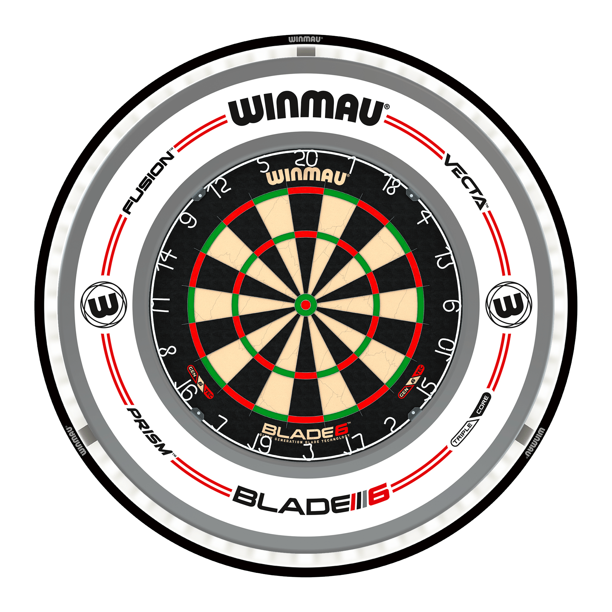 Blade 6 Dartboard, Surround & Plasma Light Bundle
