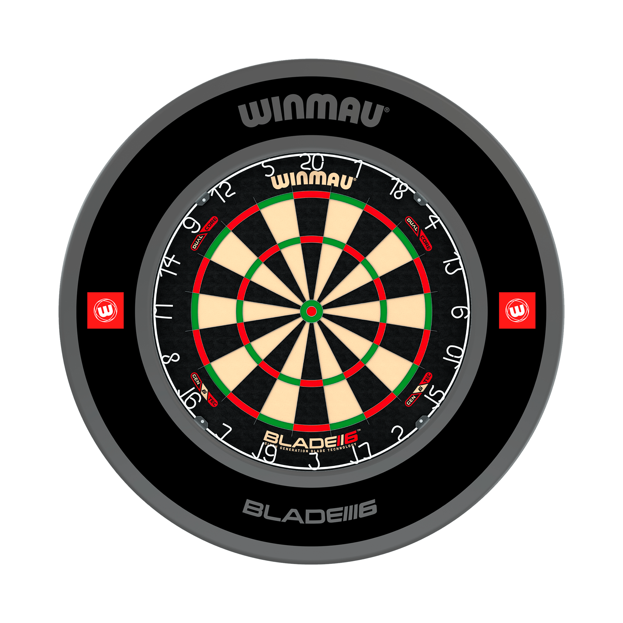 Winmau Blade 6 Dartboard & Surround Bundle Blade 6 Dual Core / Pro 1.0 Black Boards