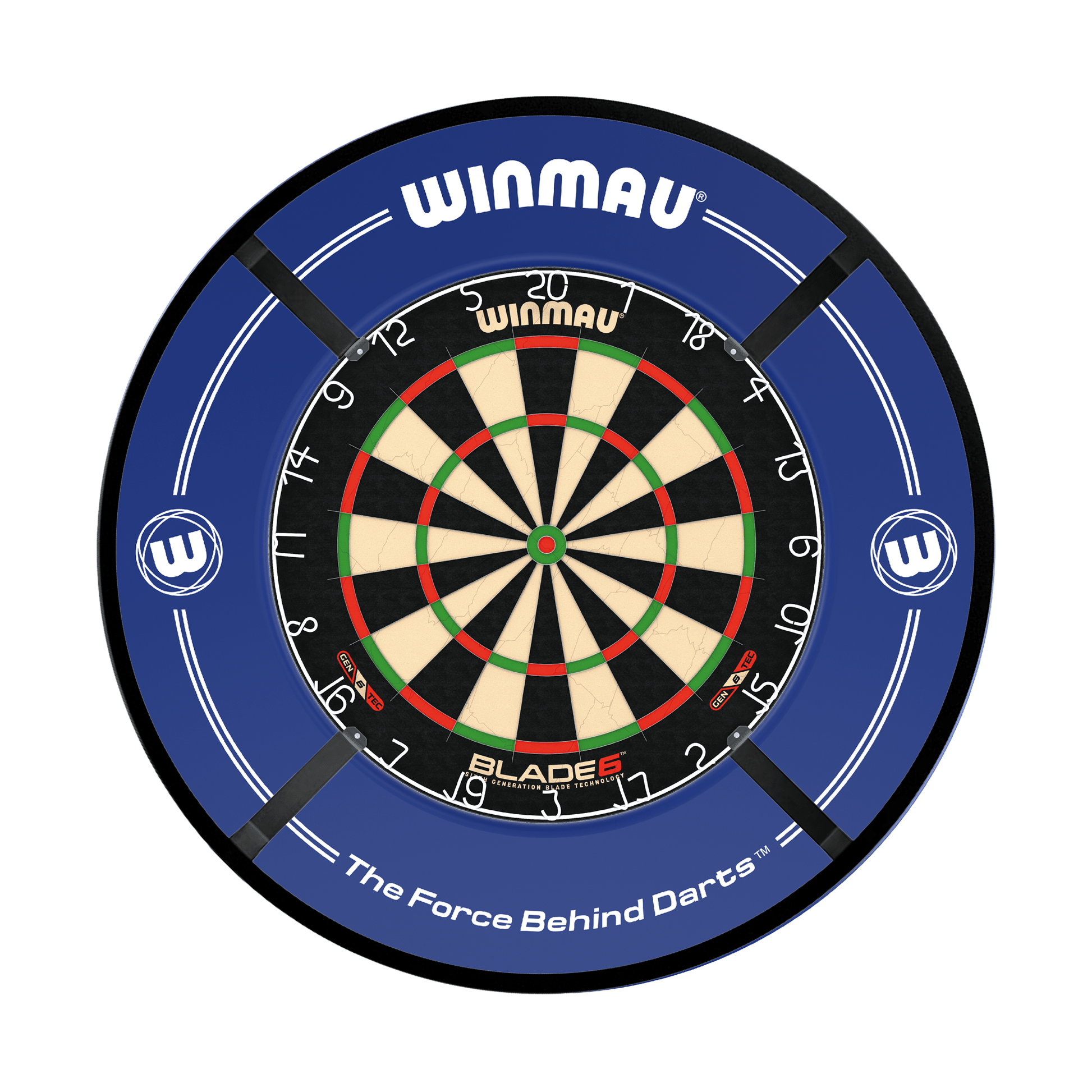 Winmau Blade 6 Dartboard, Surround & Corona Light Bundle Blade 6 / Blue / Target Corona Vision Boards