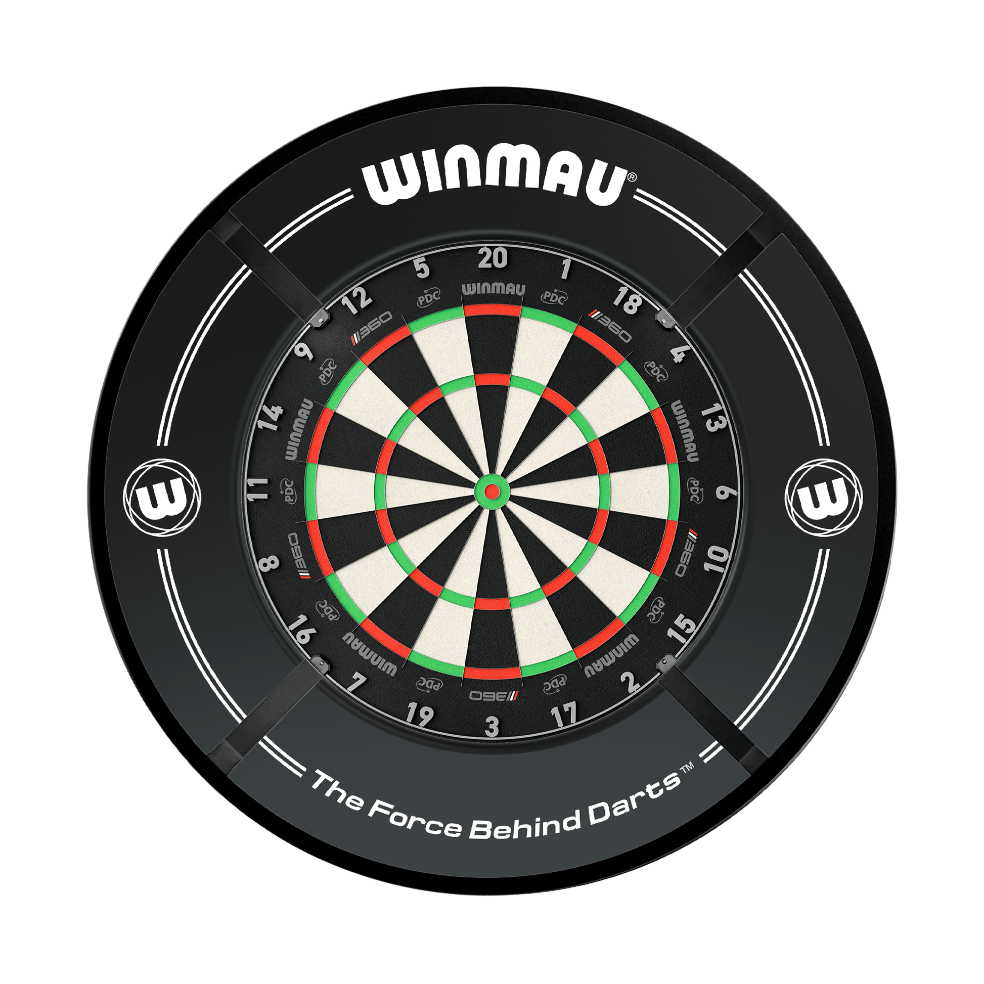 Winmau Blade 6 Dartboard, Surround & Corona Light Bundle Boards