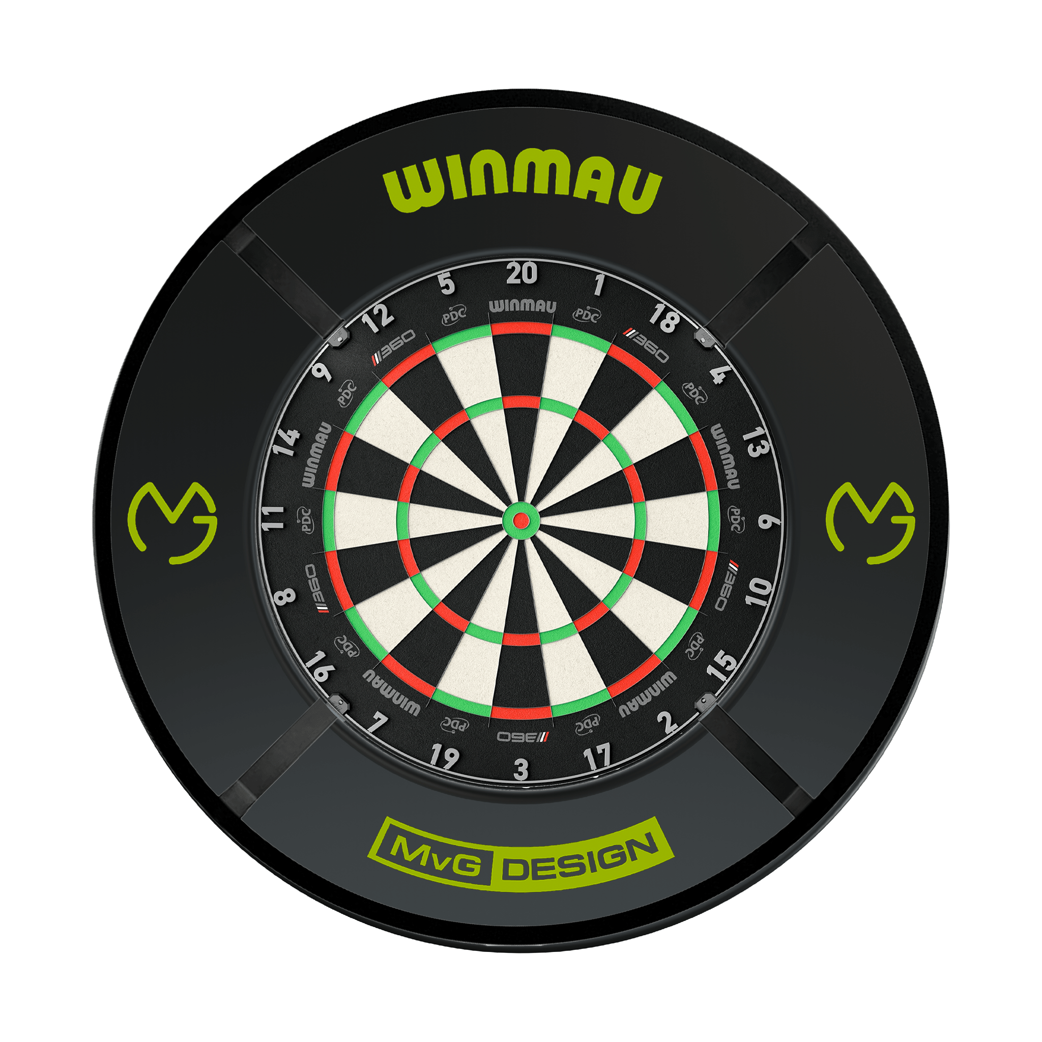 Winmau Blade 6 Dartboard, Surround & Corona Light Bundle Boards
