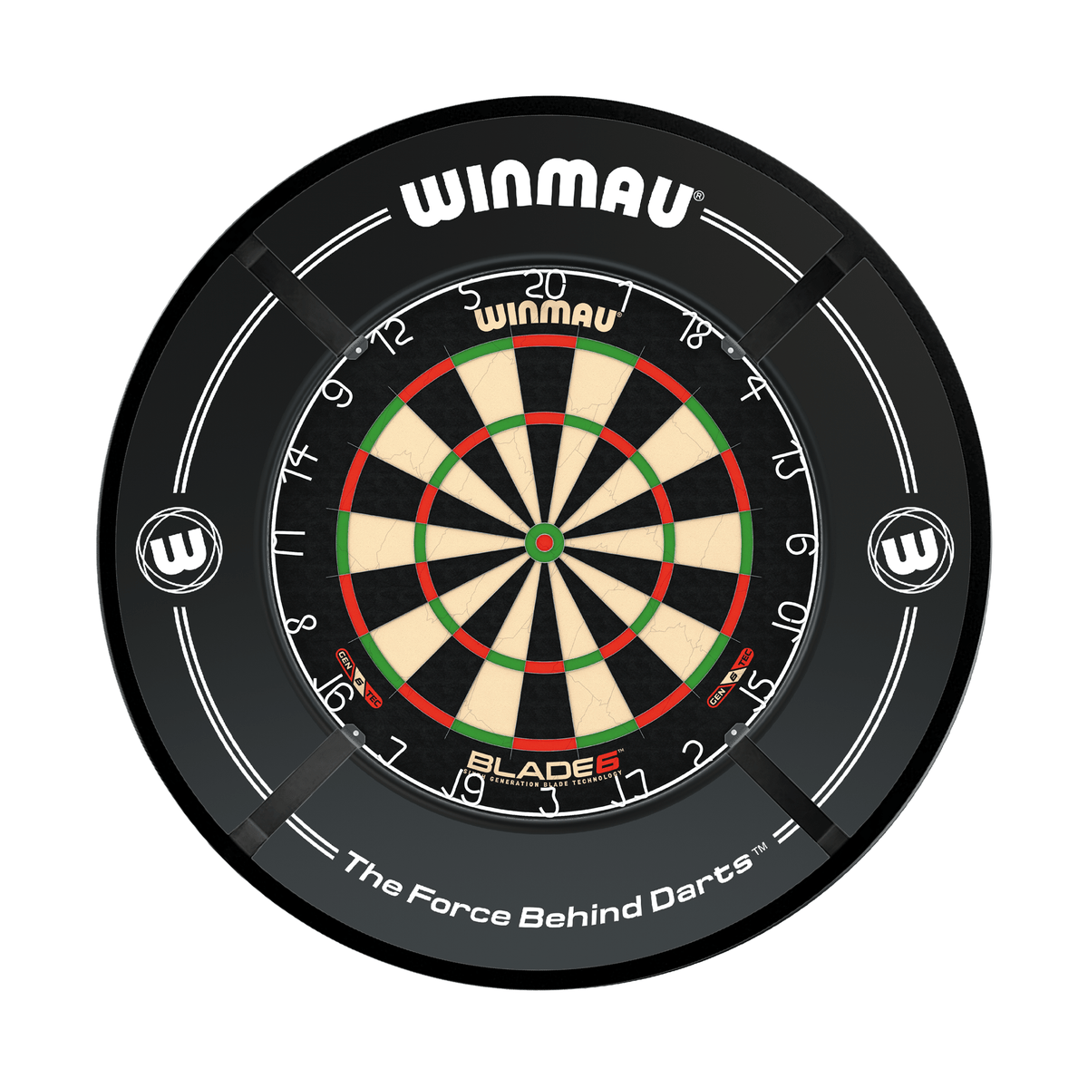 Winmau Blade 6 Dartboard, Surround & Corona Light Bundle Dartboard Bundles