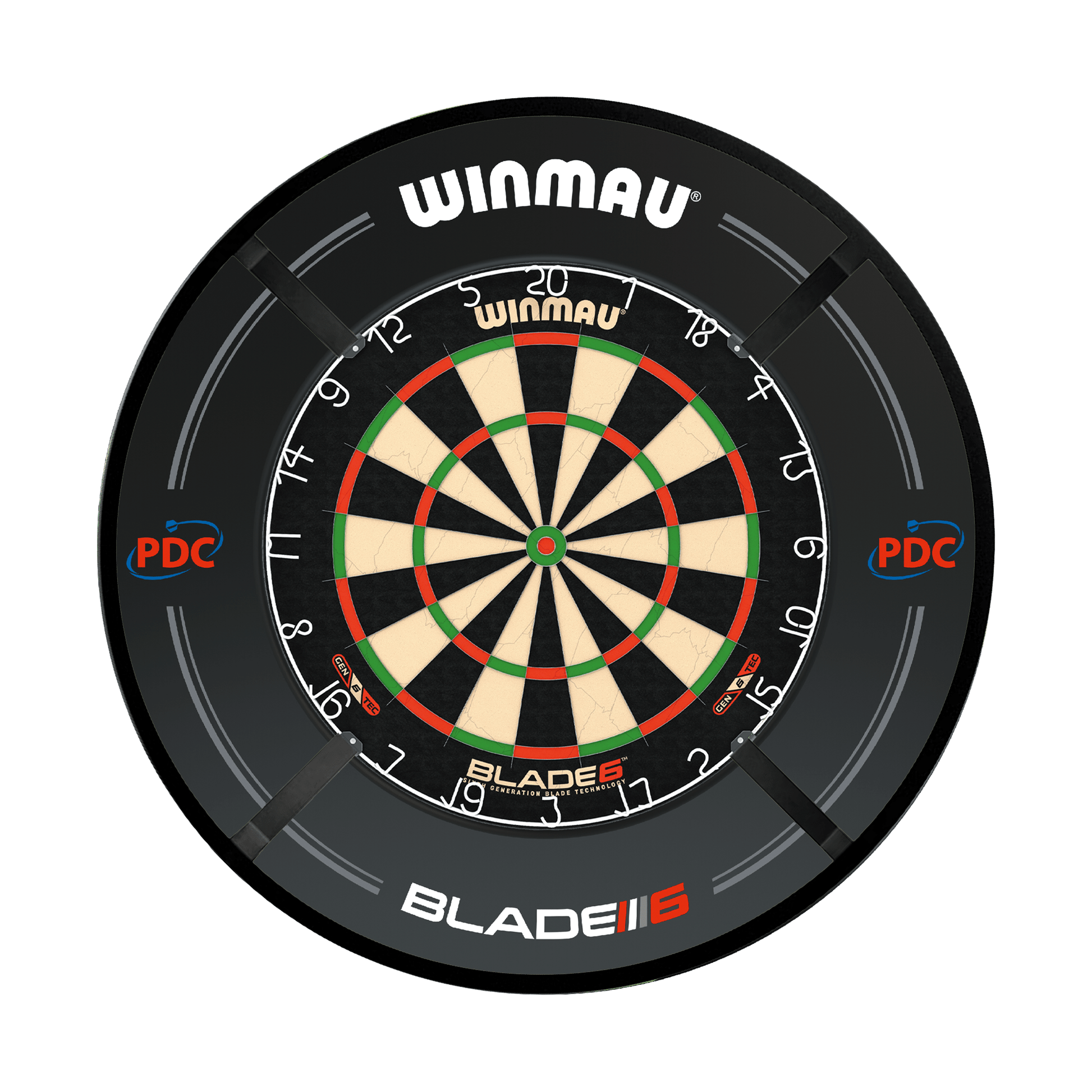 Winmau Blade 6 Dartboard, Surround & Light Bundle Blade 6 / PDC Black / Target Corona Vision Boards