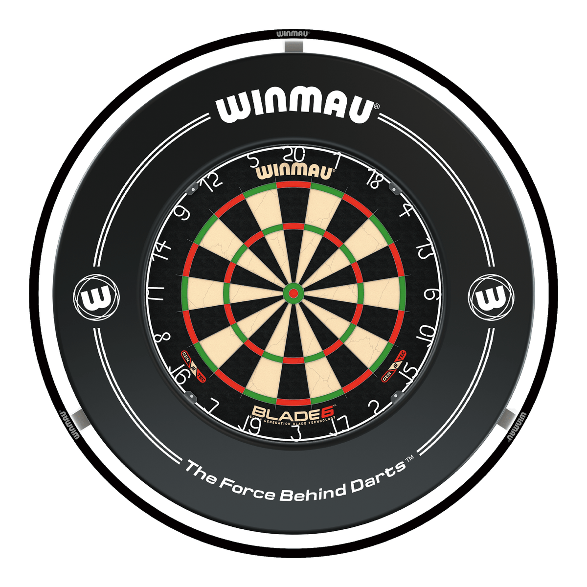 Winmau Blade 6 Dartboard, Surround & Plasma Light Bundle Dartboard Bundles
