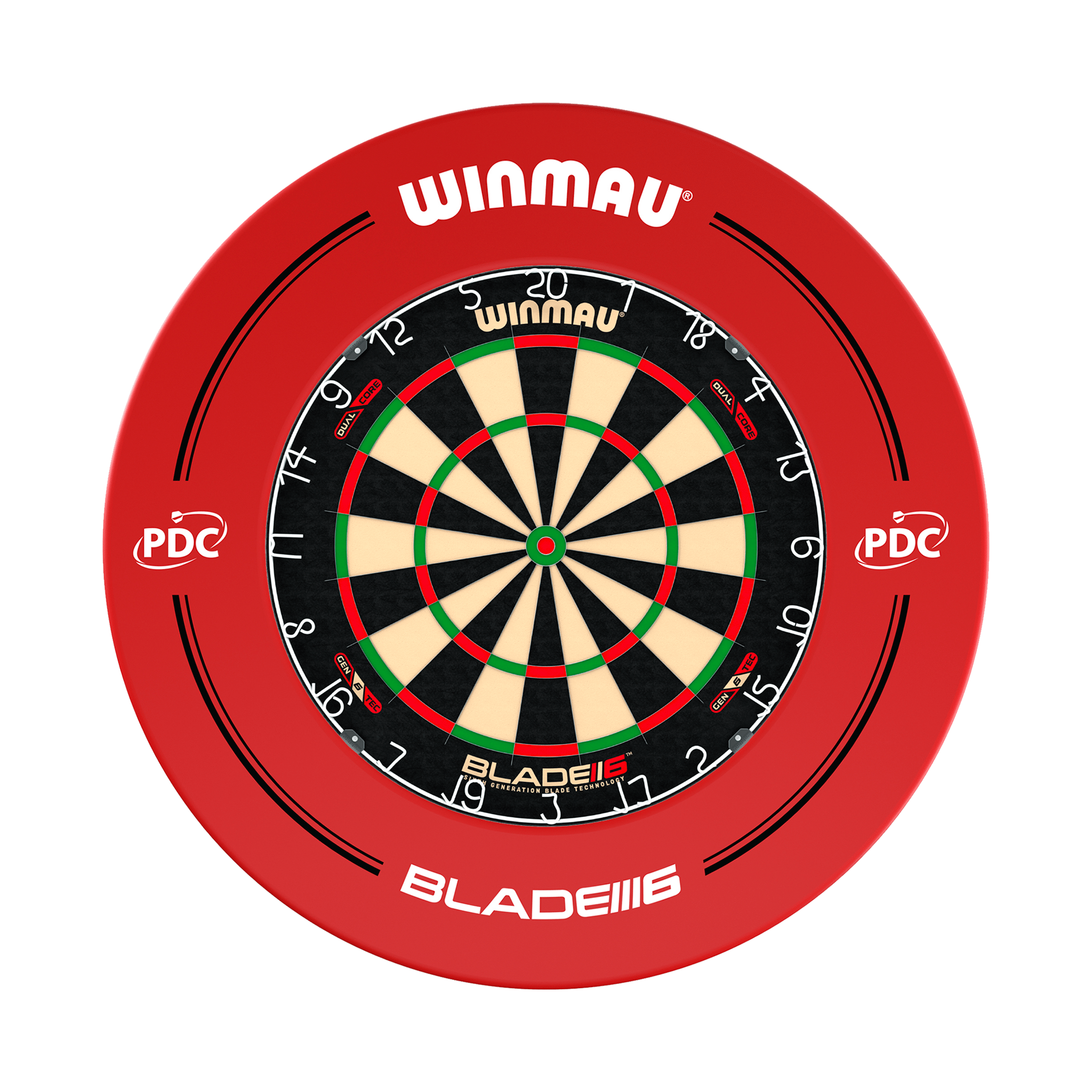Winmau Blade 6 Dual Core Dartboard & Surround Bundle Blade 6 Dual Core / PDC Red Boards