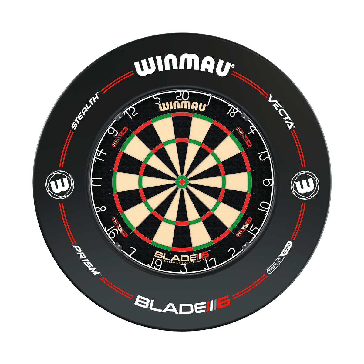 Winmau Blade 6 Dual Core Dartboard & Surround Bundle Dartboard Bundles