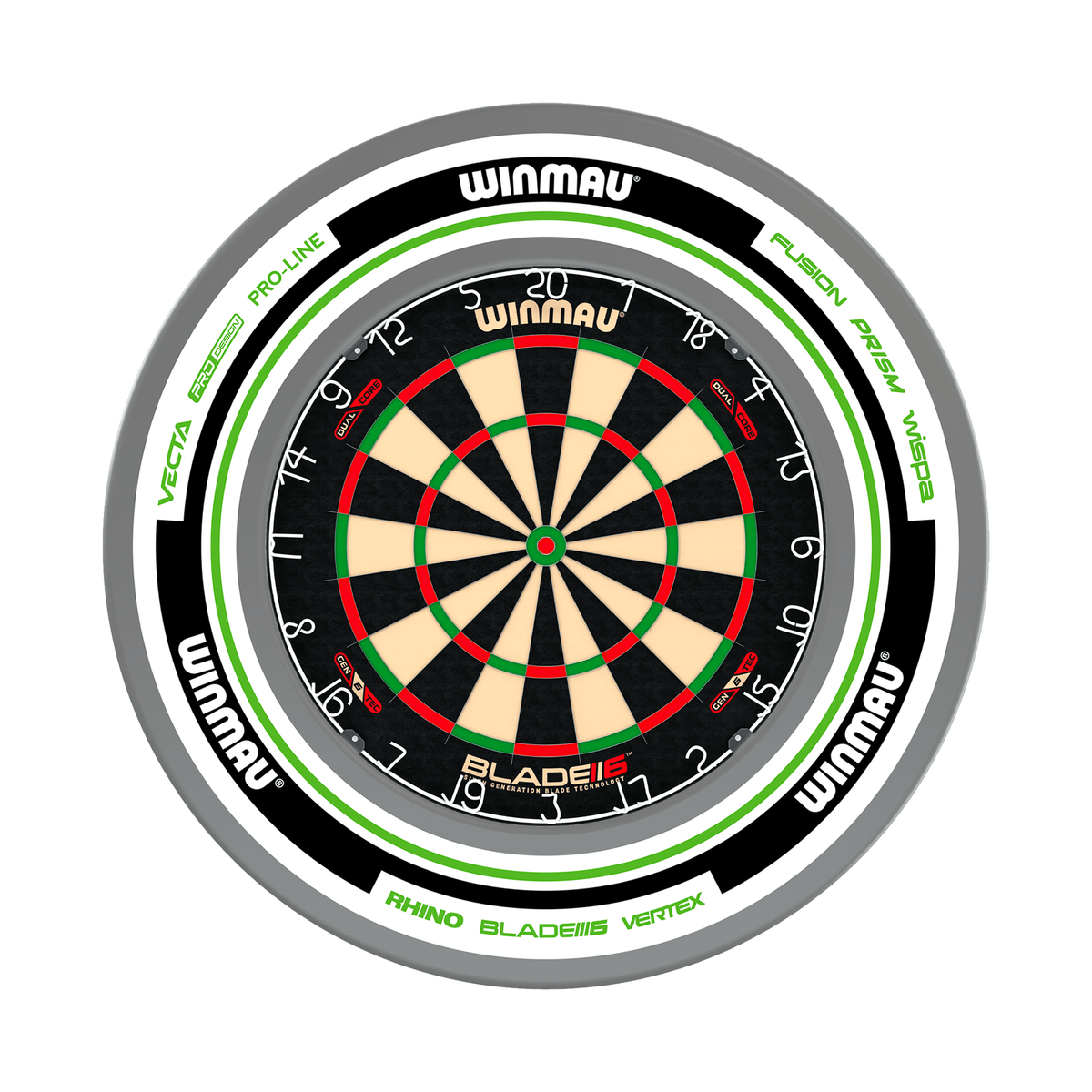 Winmau Blade 6 Dual Core Dartboard & Surround Bundle Dartboard Bundles