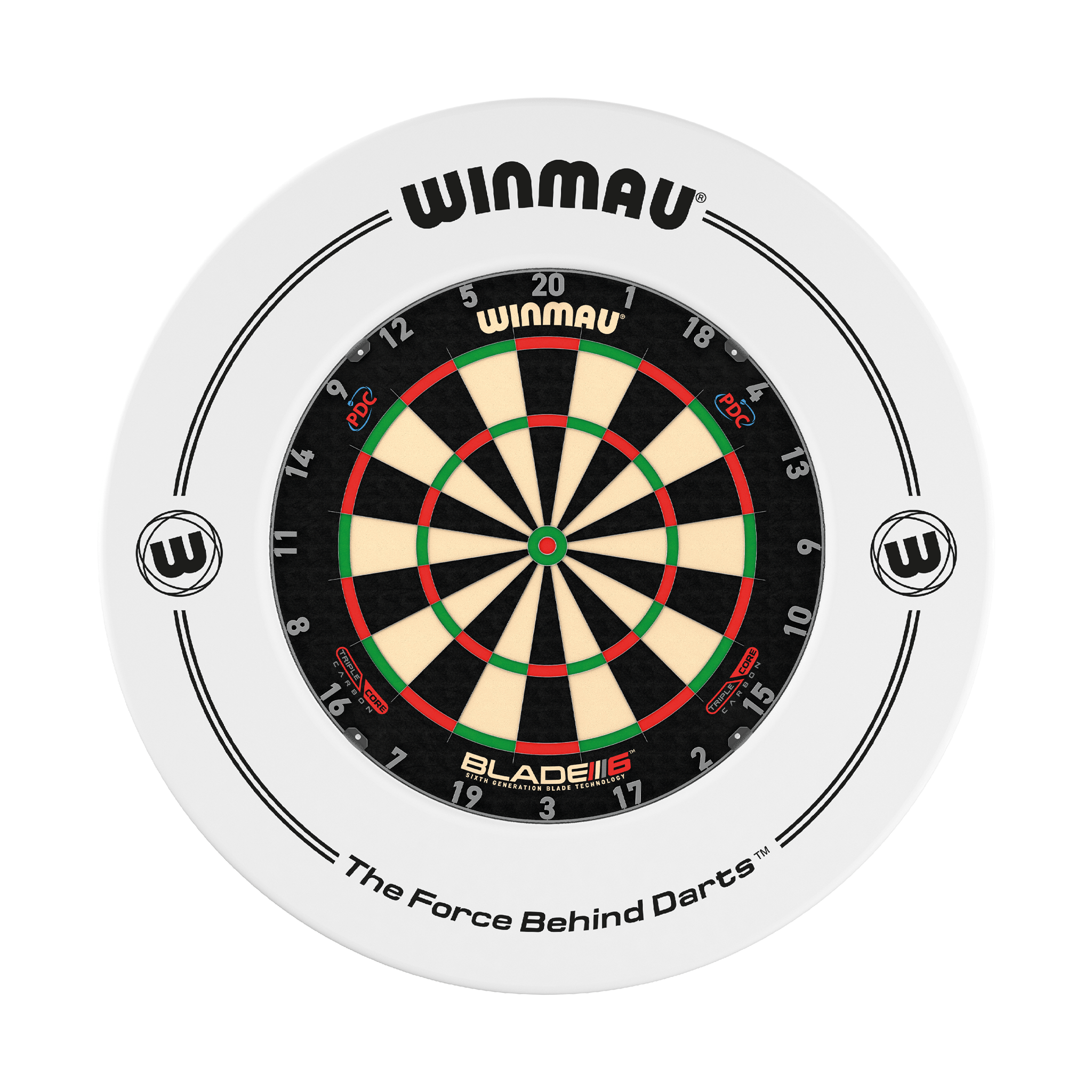Winmau Blade 6 Triple Core Dartboard & Surround Bundle Blade 6 Triple Core / White Boards