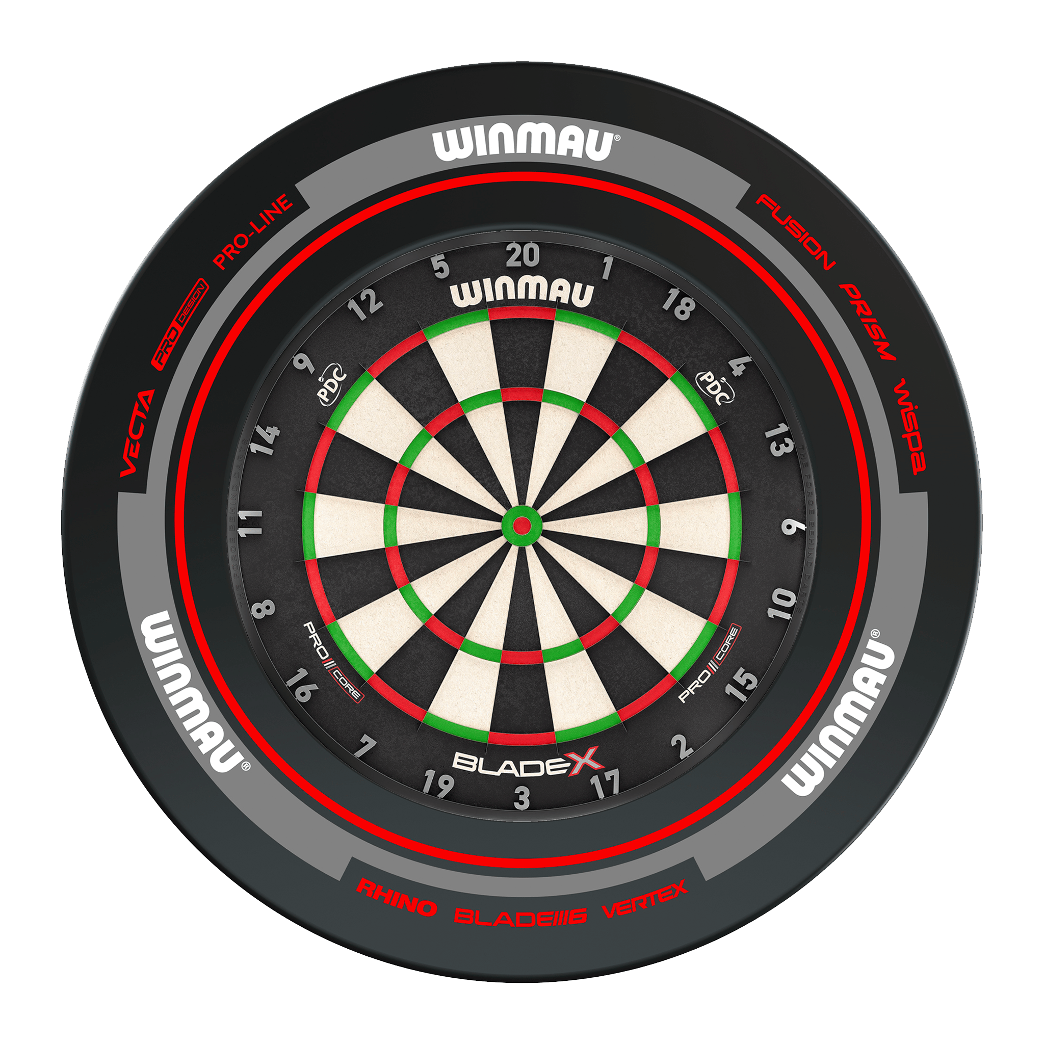 Winmau Blade X Dartboard & Surround Bundle Blade X / Advance Black/Red Boards