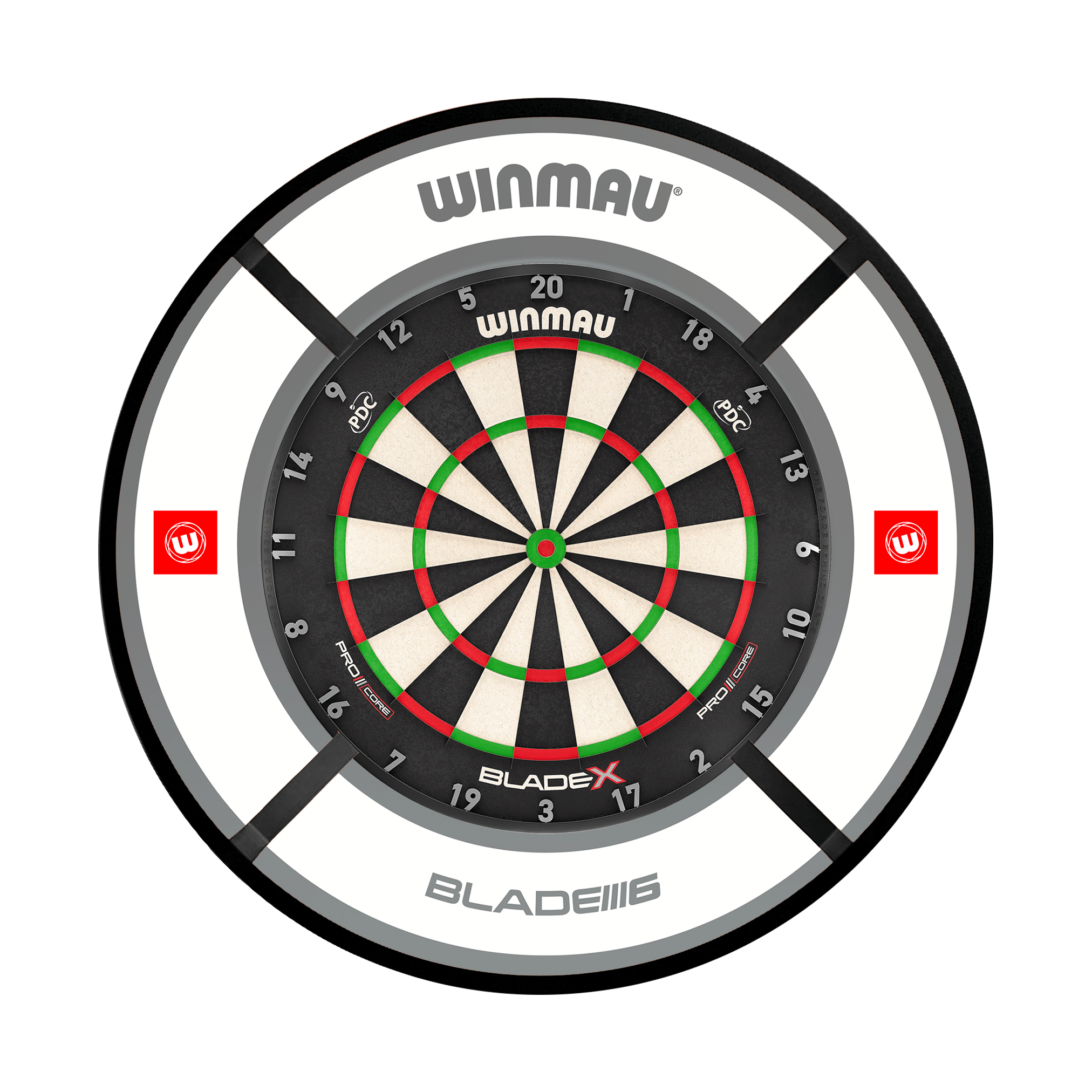 Winmau Blade X Dartboard, Surround & Corona Light Bundle Blade X / Pro 1.0 White / Target Corona Vision Boards