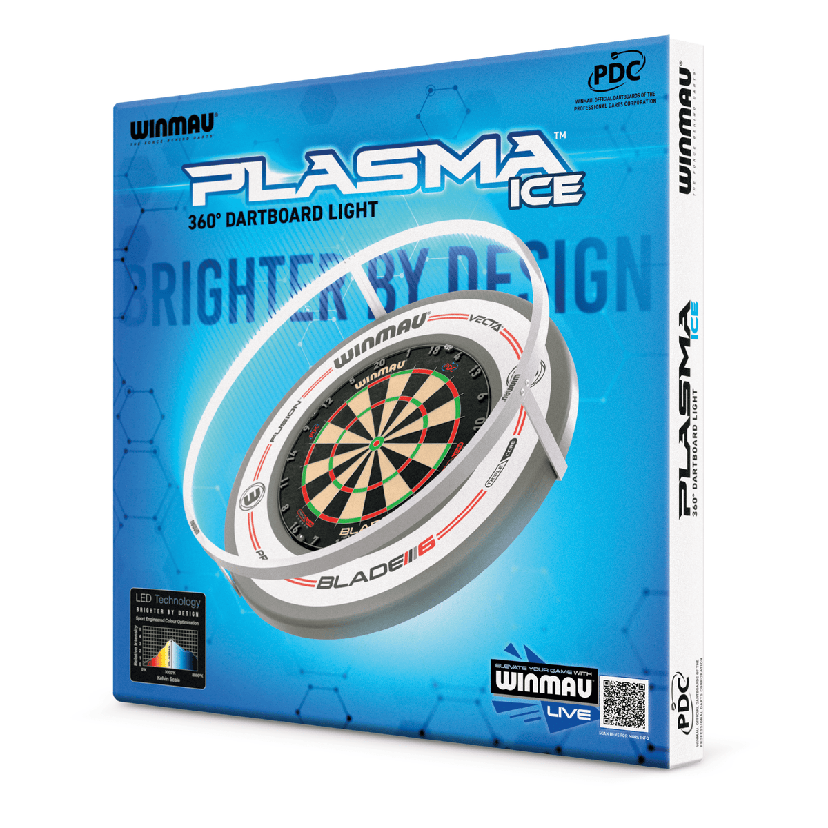 Winmau Blade X Dartboard, Surround & Plasma Light Bundle Dartboard Bundles