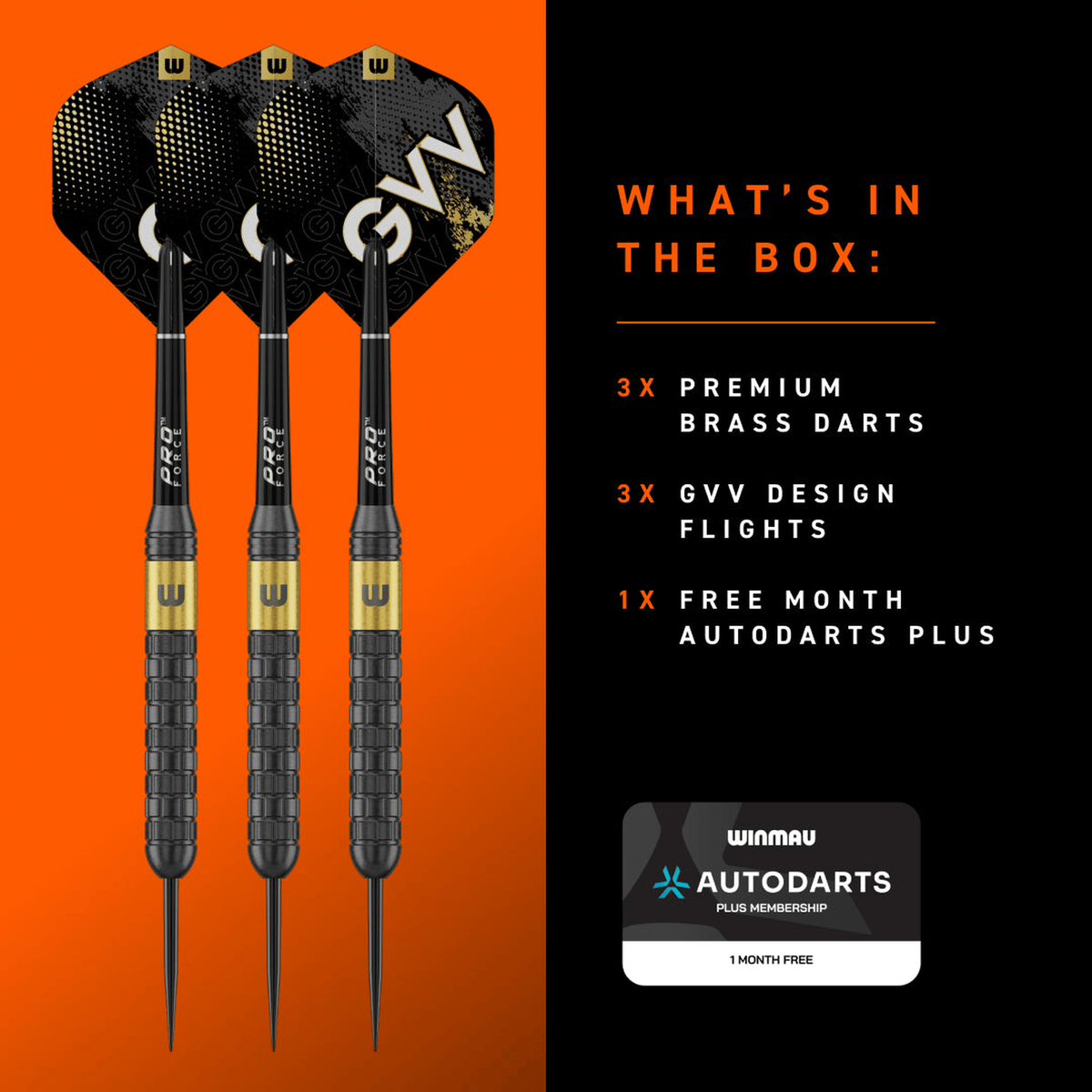 Winmau Gian Van Veen Core - Brass Barrel Steel Tip Darts 21 Grams Darts