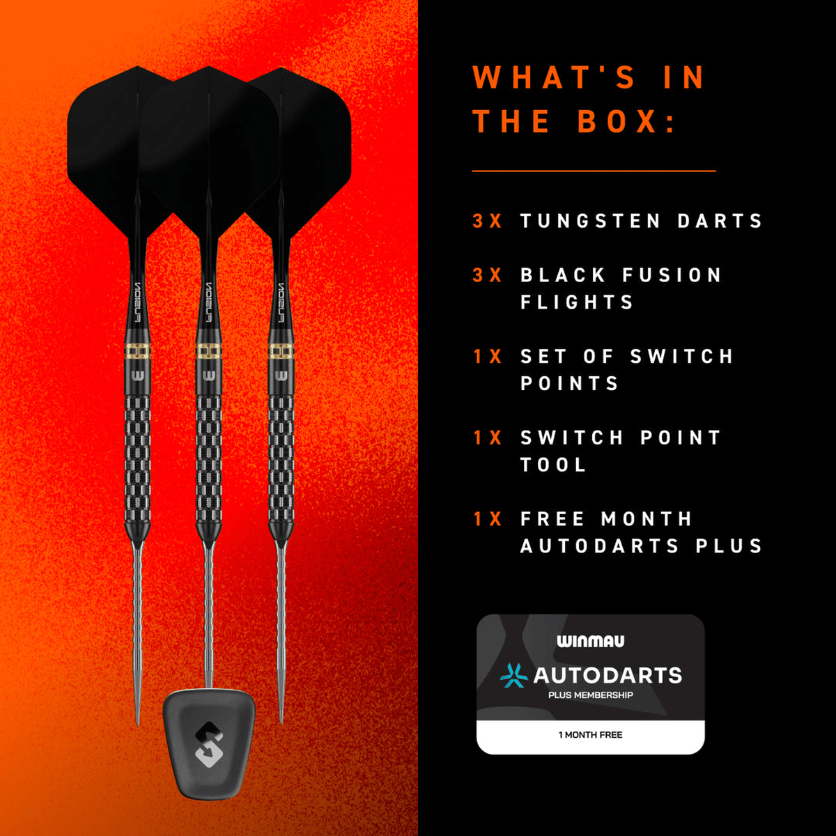 Winmau Gian Van Veen TS-Pro Switch Point - 90% Tungsten Steel Tip Darts Darts