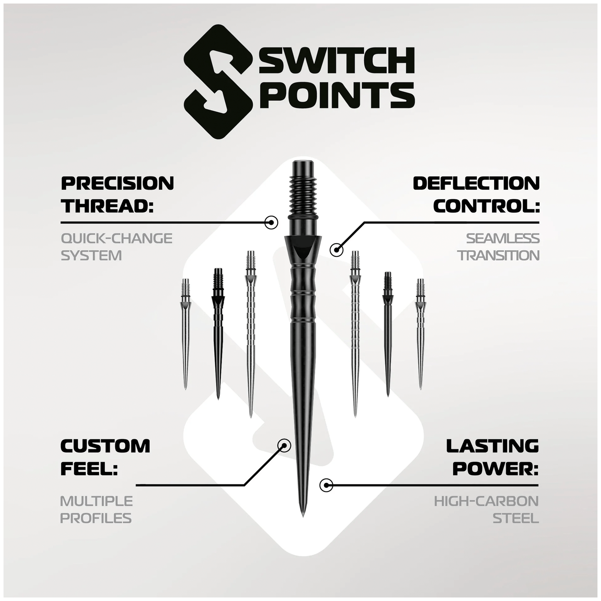 Winmau Grooved - Switch Dart Points Accessories