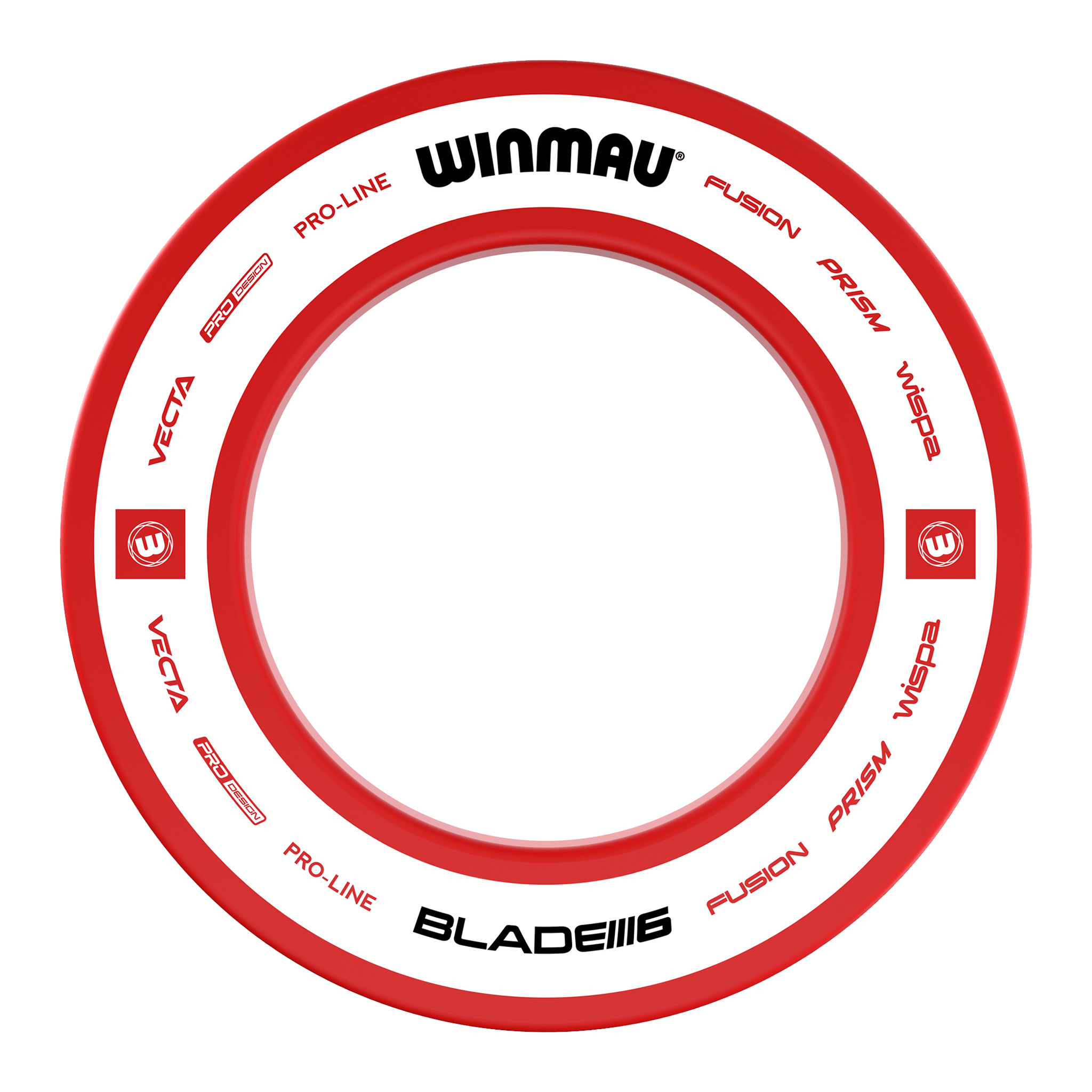 Winmau Printed Dartboard Surround Pro 2.0 Red Boards