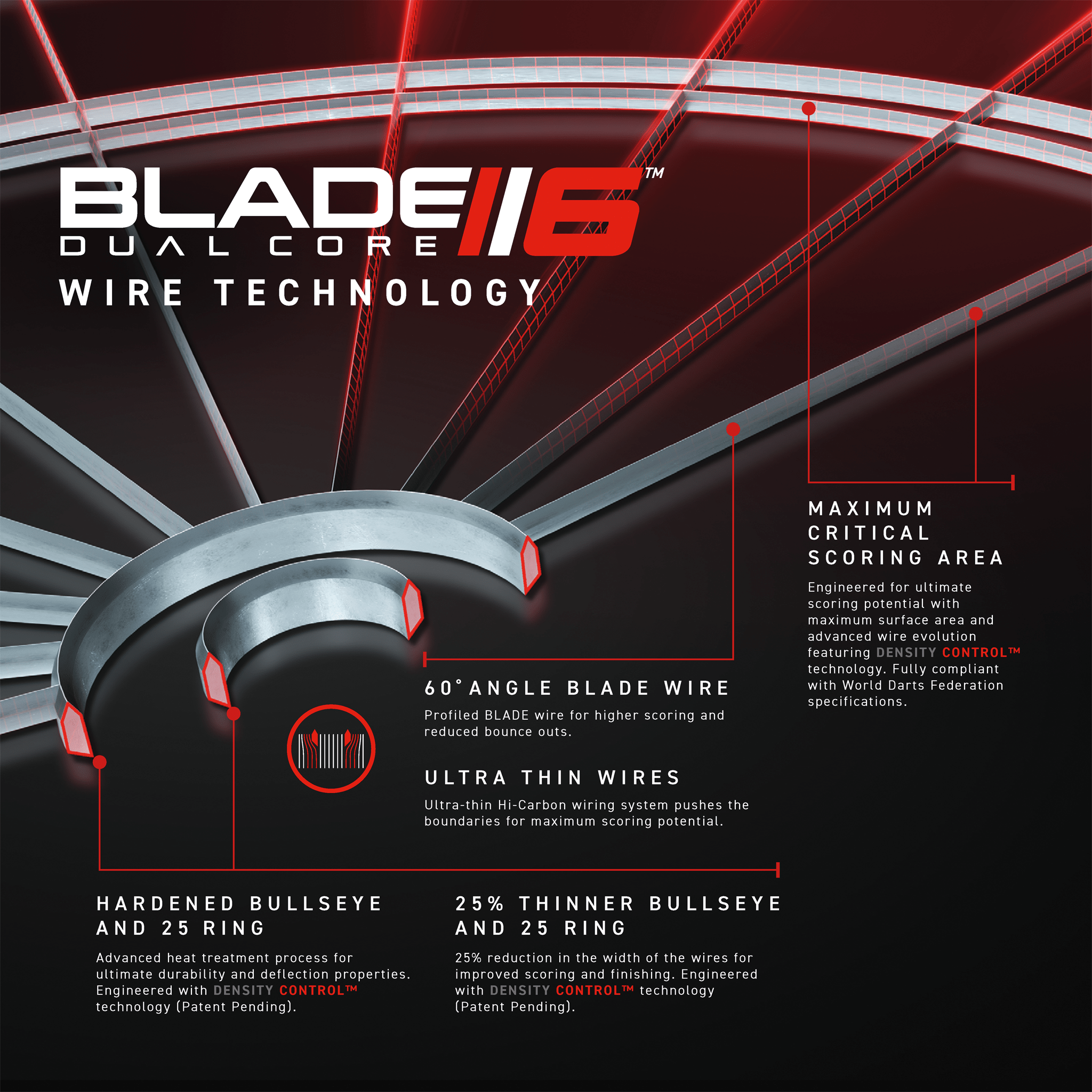 Blade 6 Dual Core Dartboard & Cabinet Bundle