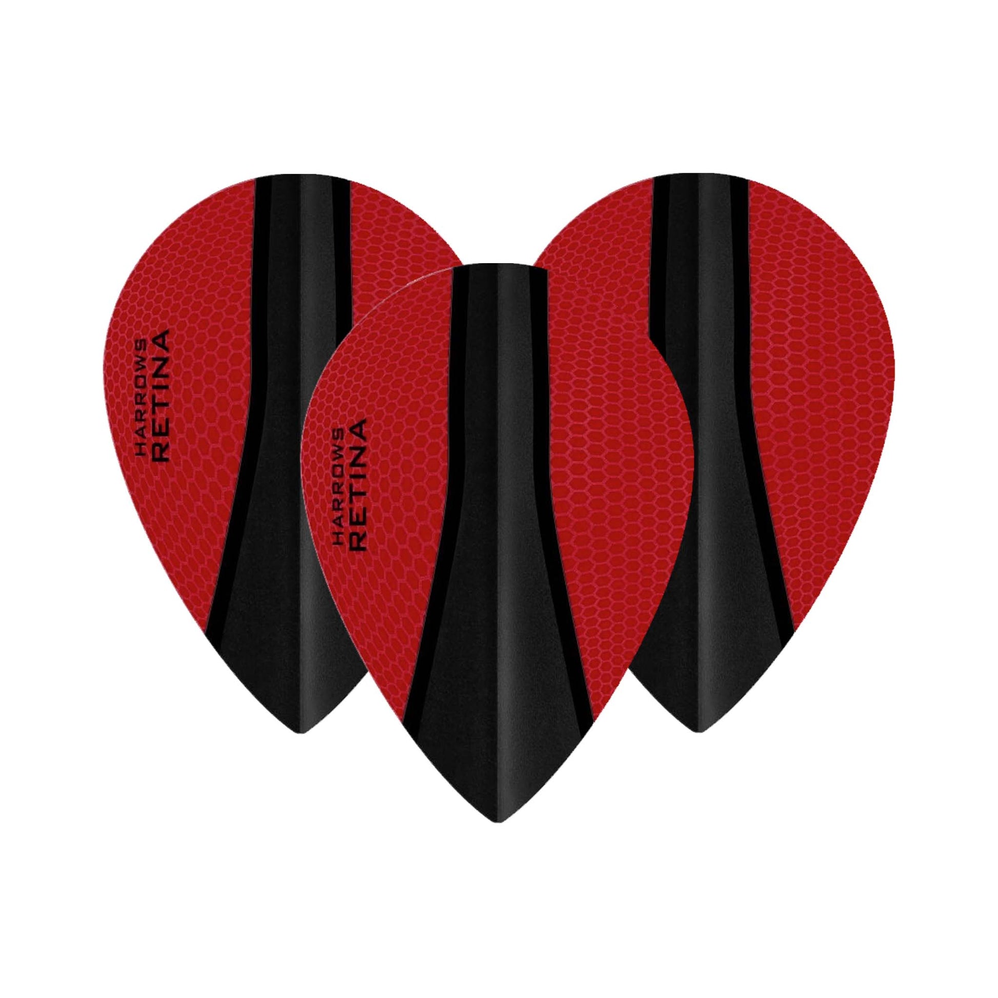Harrows Retina X - Dart Flights Pear / Red Flights