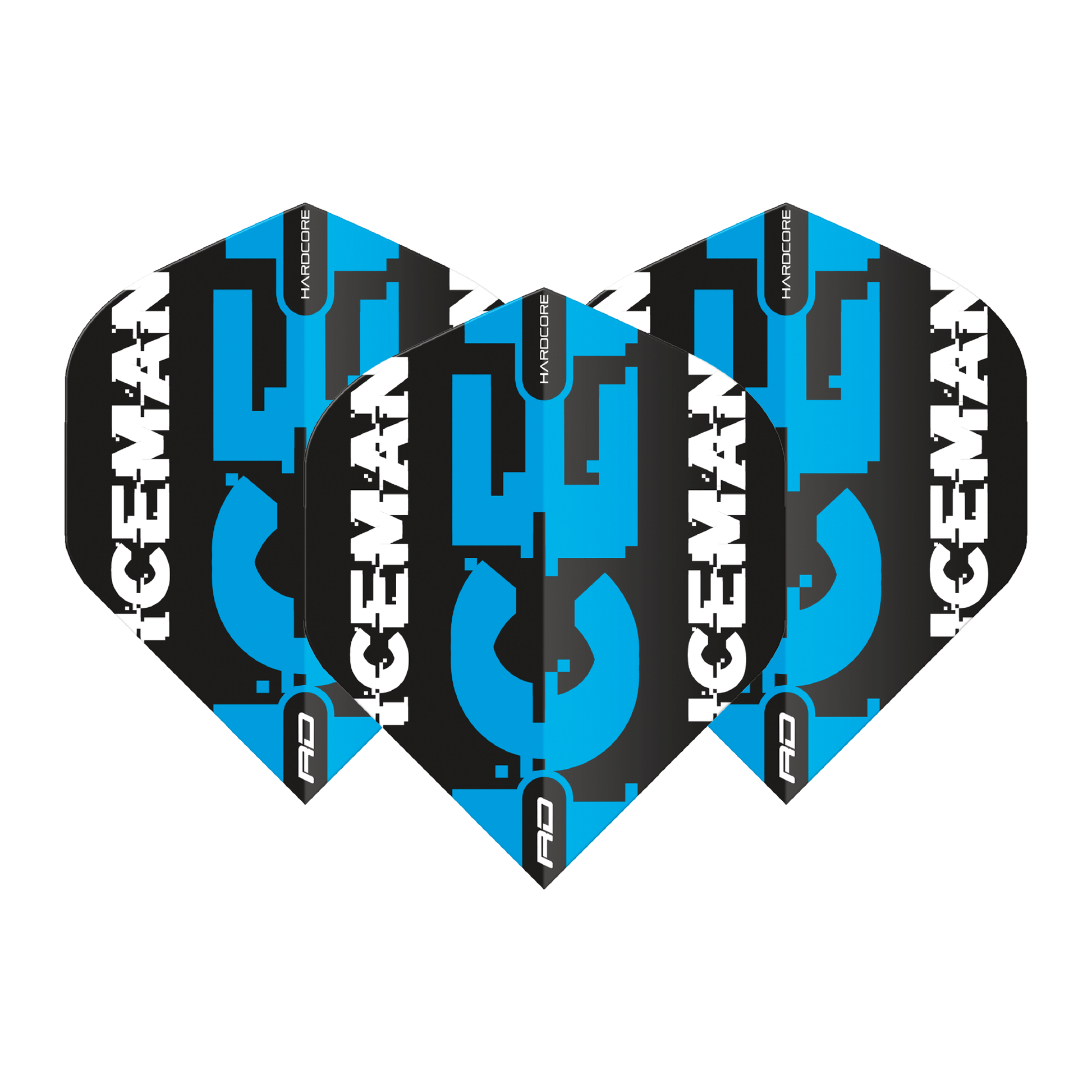 Red Dragon Gerwyn Price Hardcore Logo Standard Dart Flights Black/Blue Flights