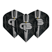 Red Dragon Hardcore Ionic Gerwyn Price World Champion Standard Dart Flights Black/Silver Flights