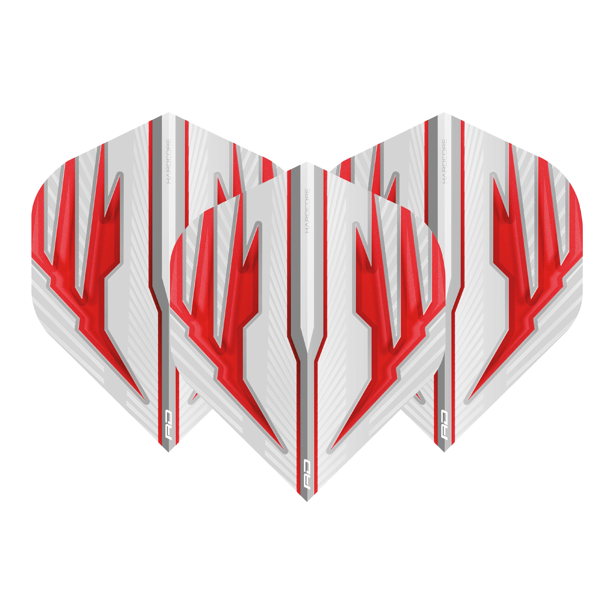 Red Dragon Hardcore Radical Dart Flights Standard / White & Red Flights