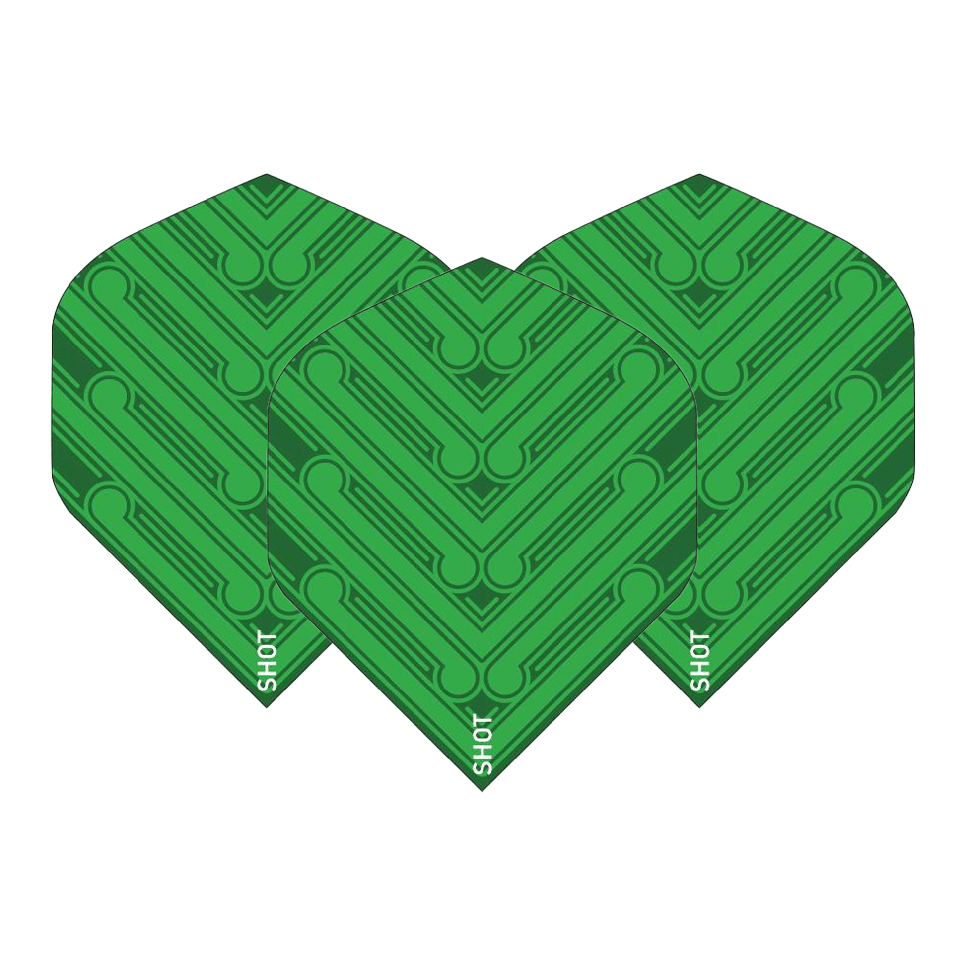 Shot Manu Standard Dart Flights Green Flights